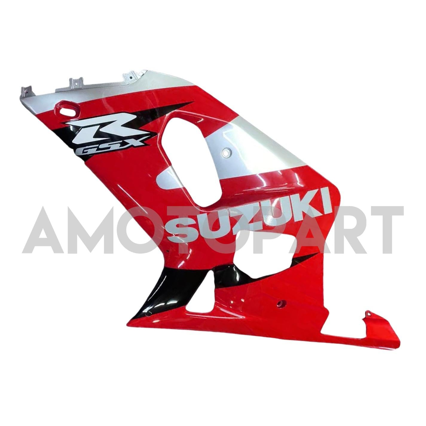 Amotopart Suzuki 01-03 GSXR600 & 00-03 GSXR750 Racing Red Silver Fairing Kit