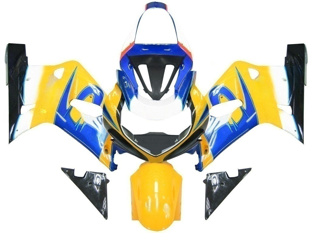 Amotopart Suzuki 01-03 GSXR600 & 00-03 GSXR750 Corona GSXR Racing Blue Yellow Fairing Kit