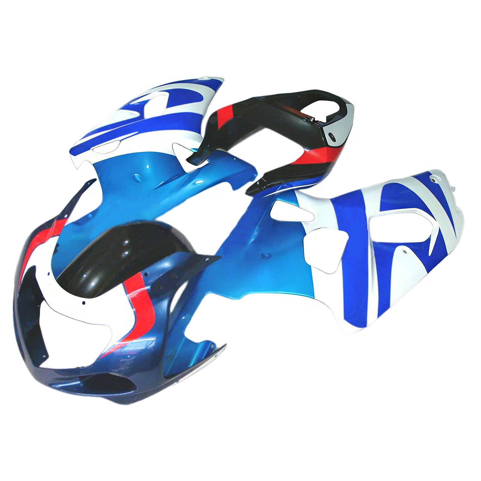 Amotopart Suzuki 01-03 GSXR600 & 00-03 GSXR750 Blue White Style1 Fairing Kit