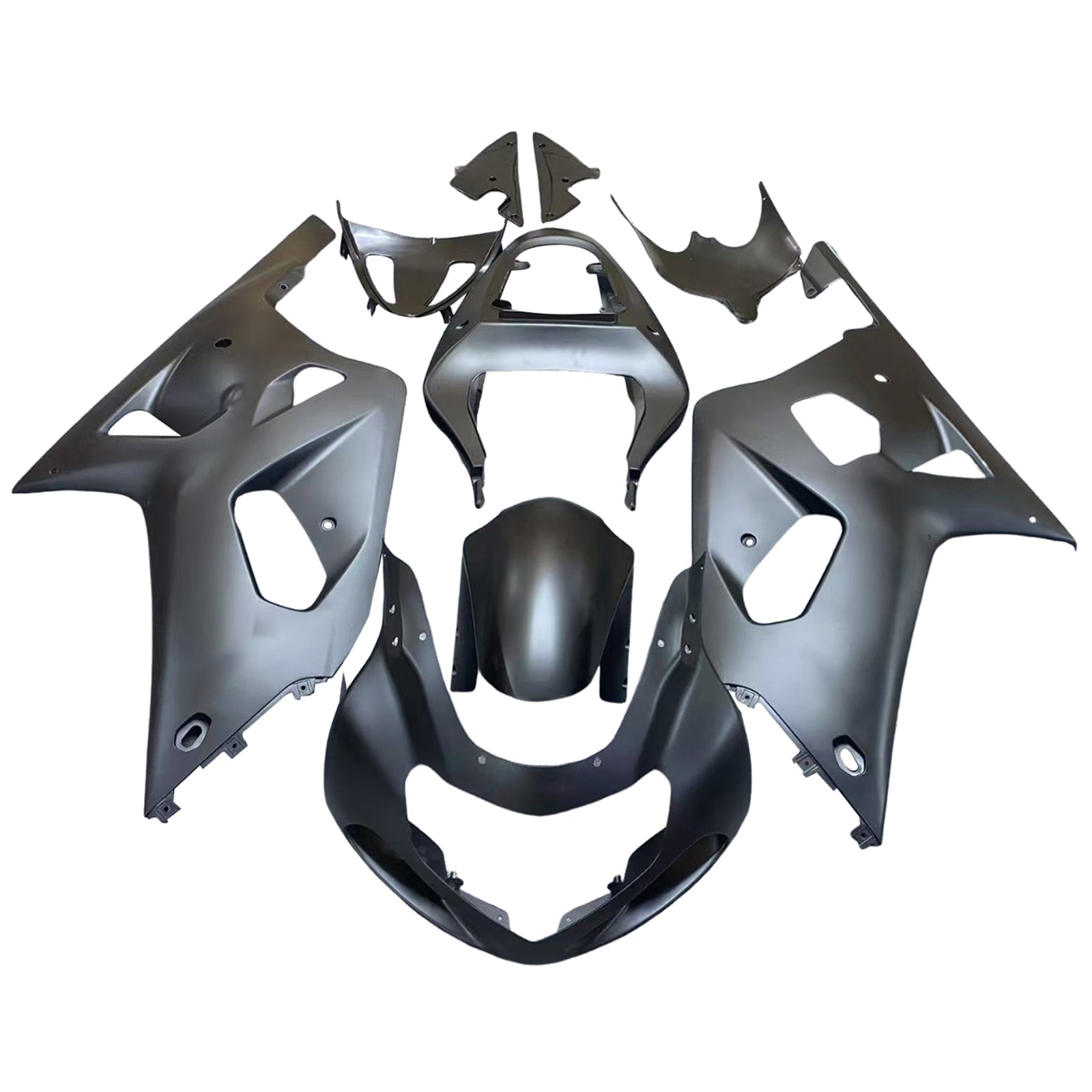 Amotopart スズキ 01-03 GSXR600 & 00-03 GSXR750 マットブラック フェアリングキット