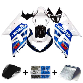 Amotopart Suzuki 01-03 GSXR600 e 00-03 GSXR750 Kit carena bianco blu