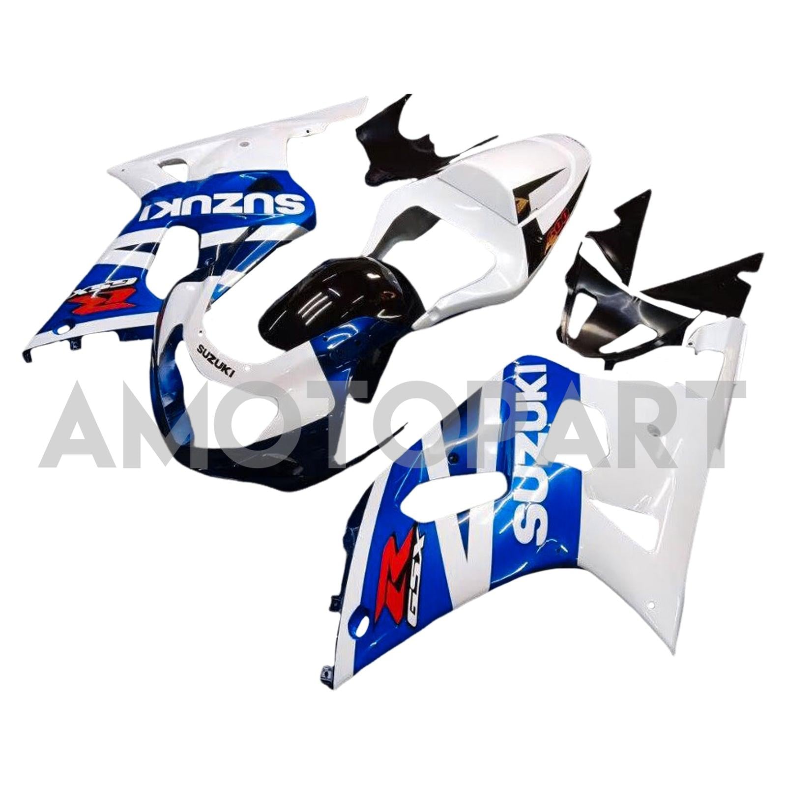 AMOTOPART SUZUKI 01-03 GSXR600 & 00-03 GSXR750 White Blue Fairing Kit
