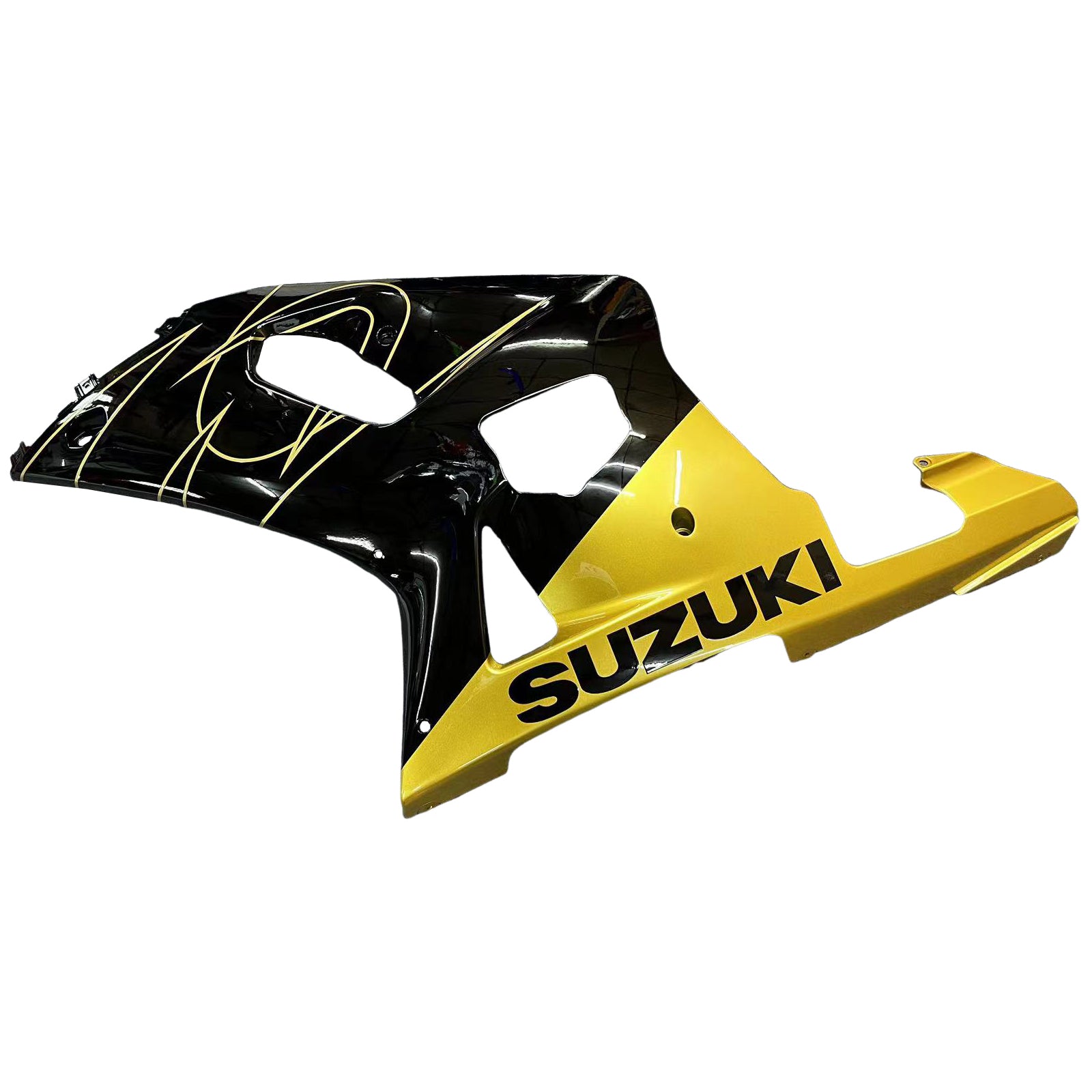 Amotopart Suzuki 01-03 GSXR600 & 00-03 GSXR750 Black Gold Fairing Kit