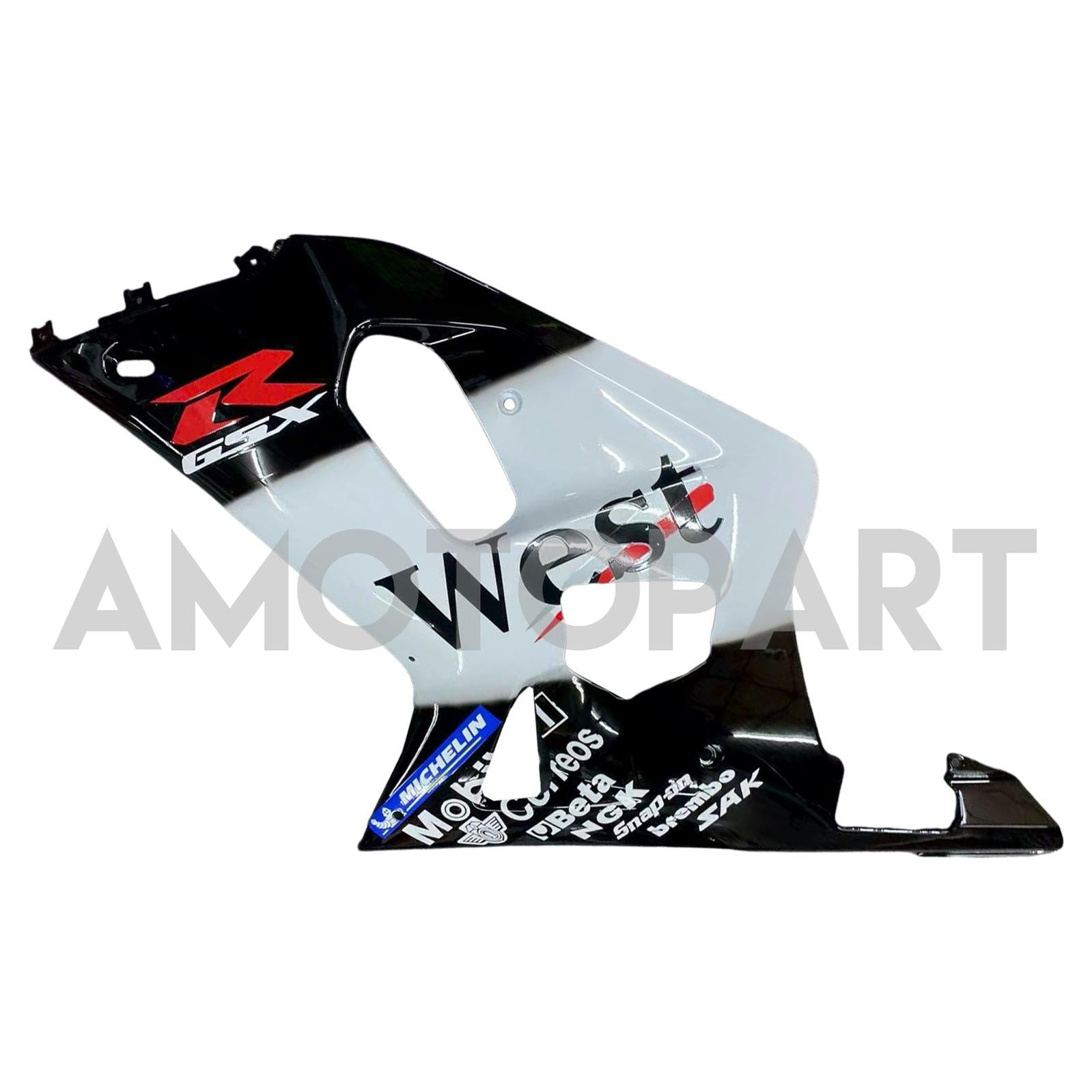 Amotopart 2001-2003 GSXR600 2000-2003 GSXR750 K1 Suzuki White&Black Fairing Kit