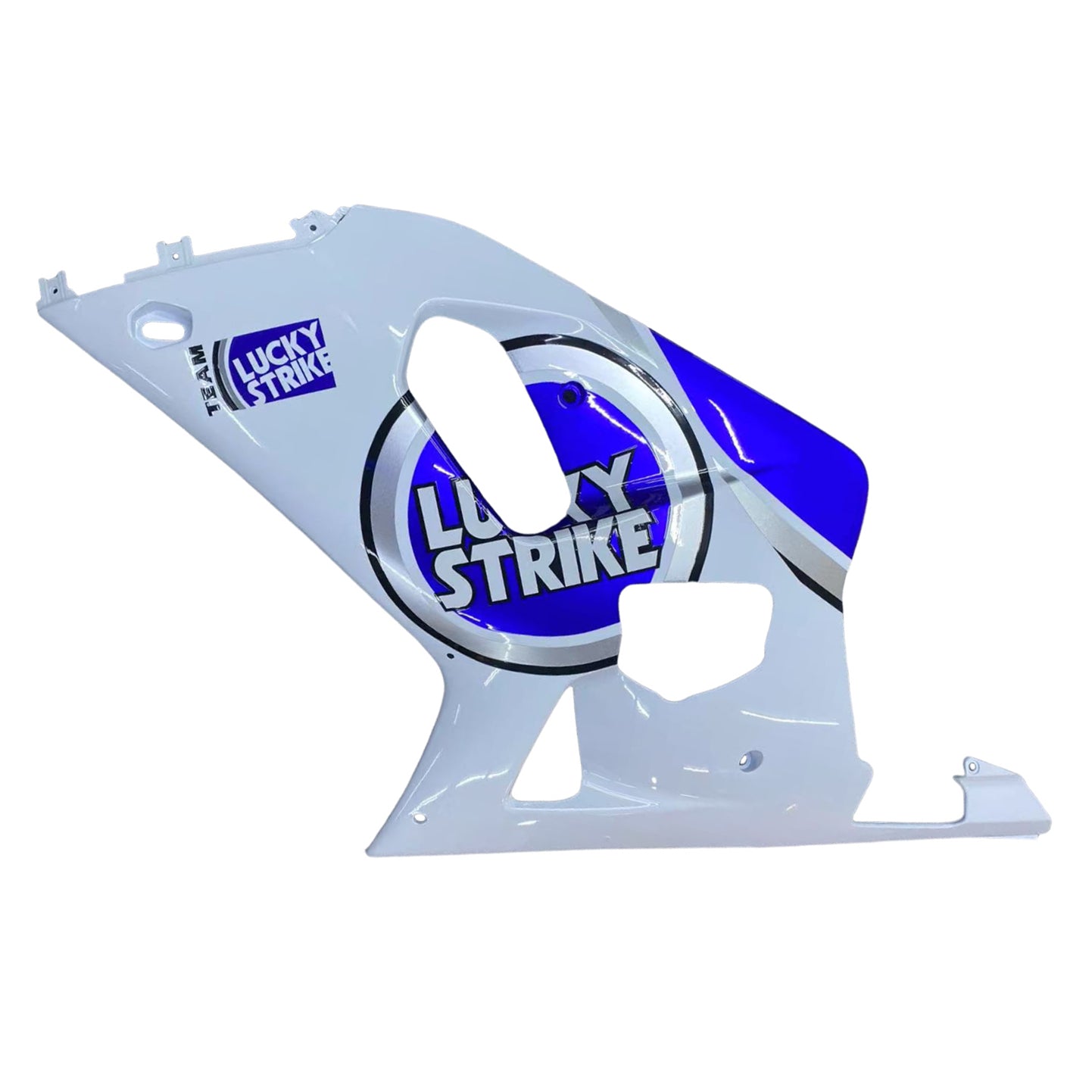 Amotopart 2001-2003 GSXR600 2000-2003 GSXR750 K1 Suzuki White with Blue Emblems Fairing Kit