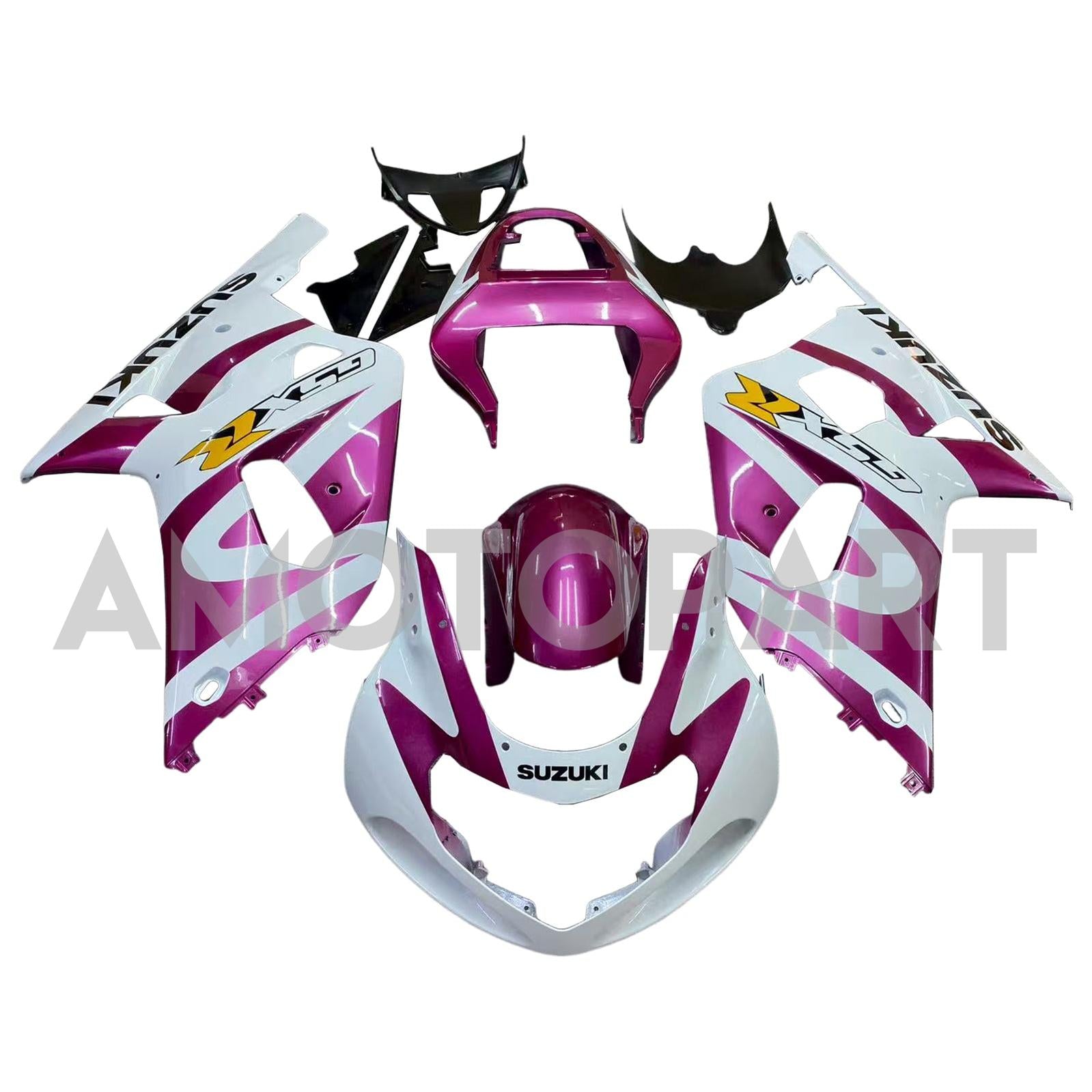 Amotopart 2001-2003 GSXR600 2000-2003 GSXR750 K1 Suzuki Purple White Fairing Kit