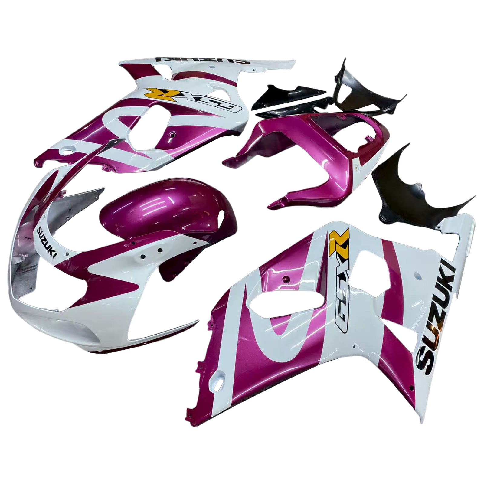 Amotopart 2001-2003 GSXR600 2000-2003 GSXR750 K1 Suzuki Purple White Fairing Kit
