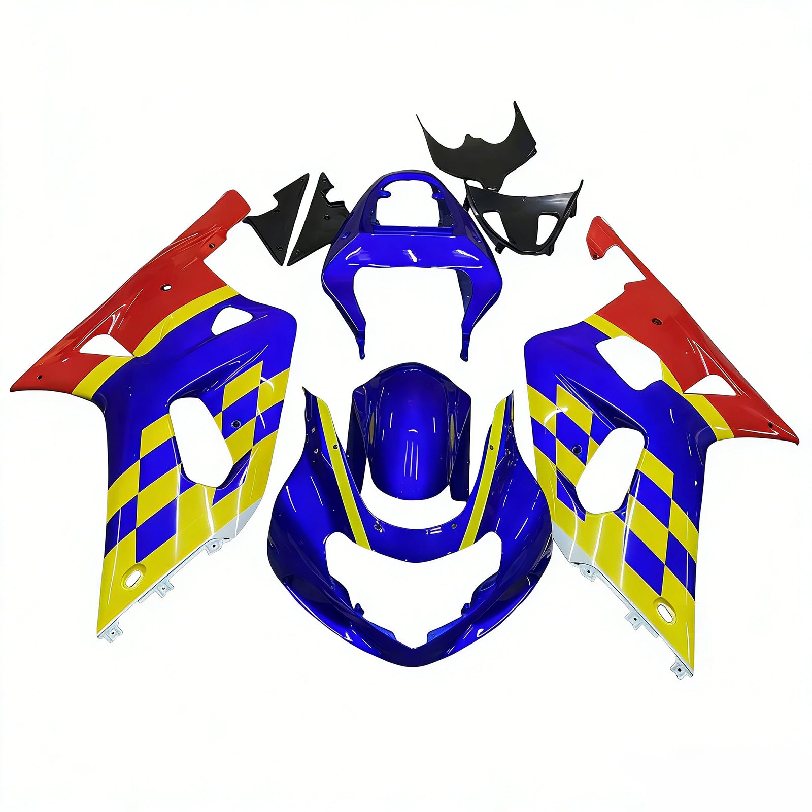 Amotopart 2001-2003 GSXR600 2000-2003 GSXR750 K1 Suzuki Red Blue Fairing Kit