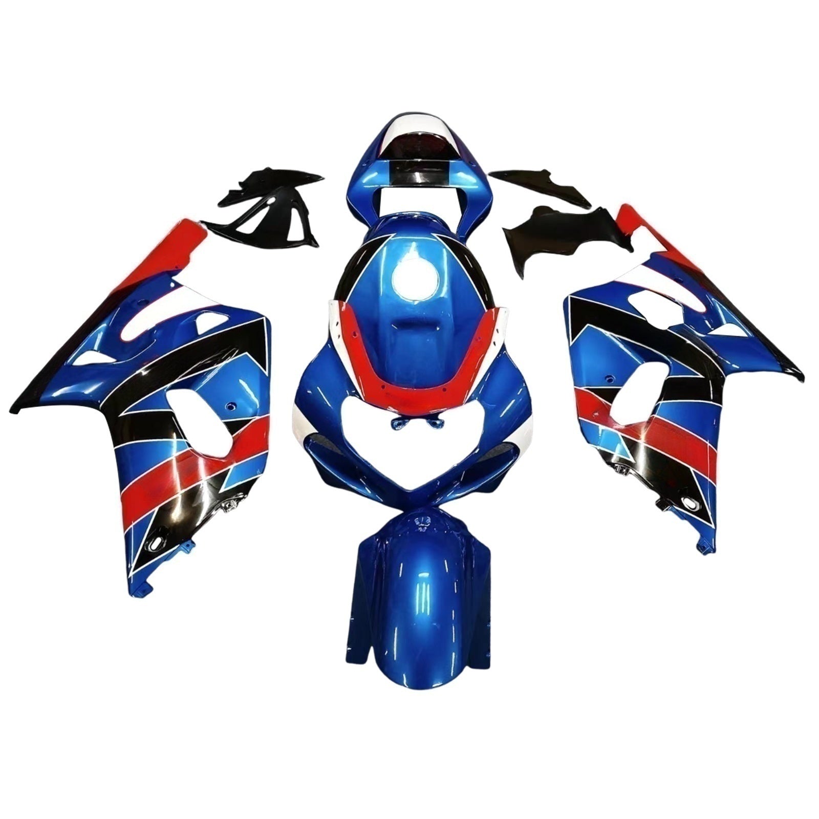 Amotopart 2001-2003 GSXR600 2000-2003 GSXR750 K1 Suzuki Blue Red Fairing Kit