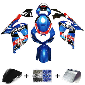 Amotopart 2001-2003 GSXR600 2000-2003 GSXR750 K1 Suzuki Kit de carenado azul rojo