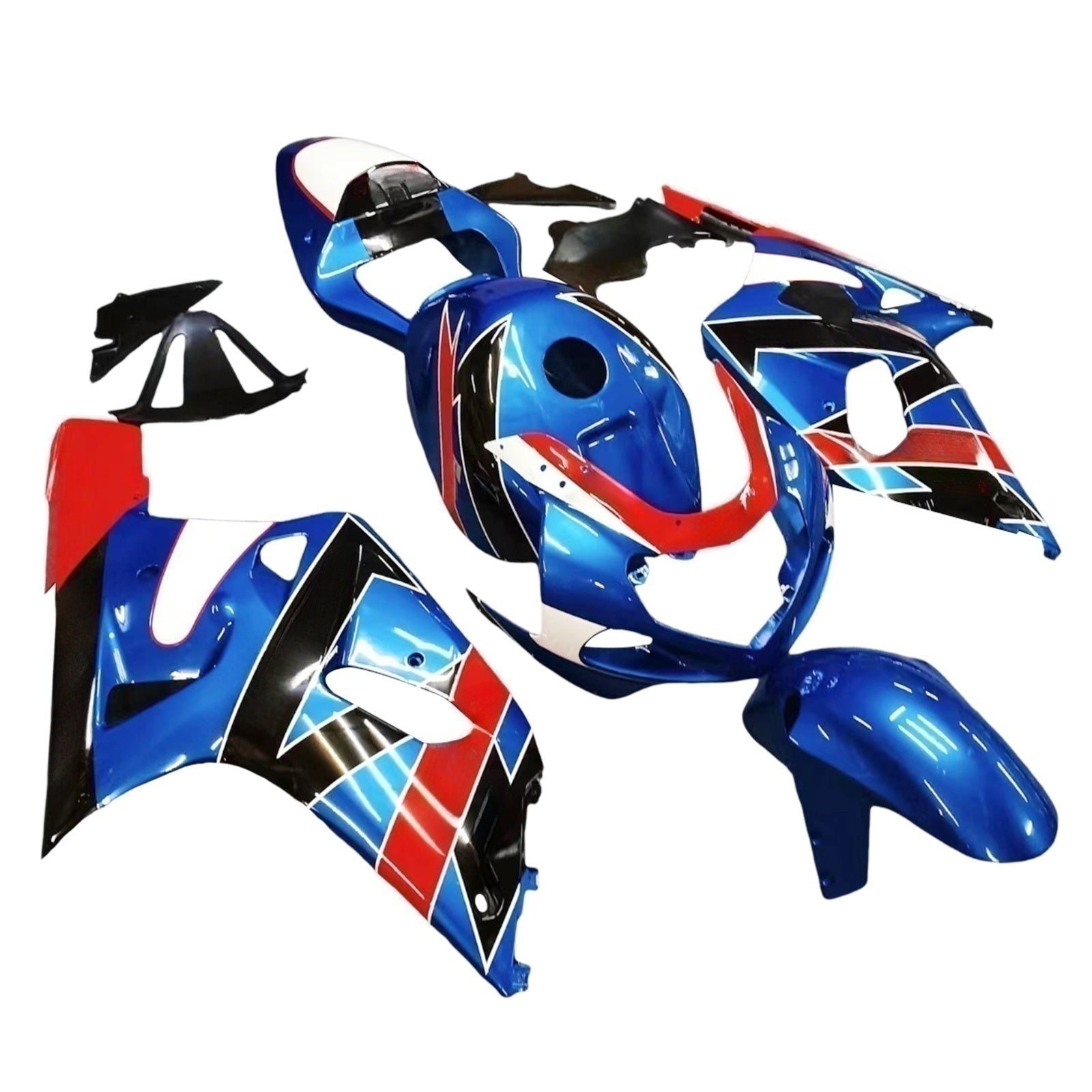 Amotopart 2001-2003 GSXR600 2000-2003 GSXR750 K1 Suzuki Blue Red Fairing Kit