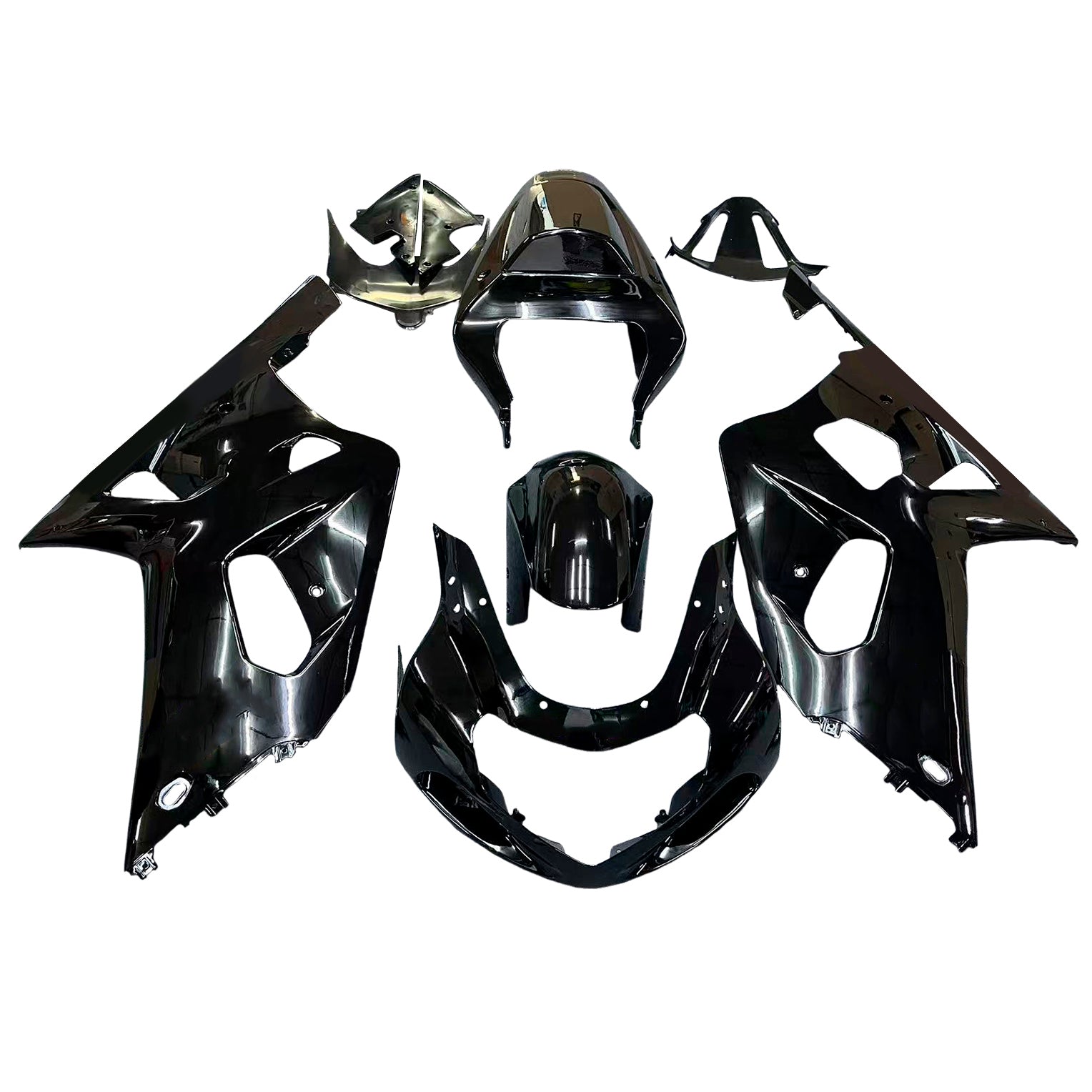 Amotopart 2001-2003 GSXR600 2000-2003 GSXR750 K1 Suzuki Gloss Black Fairing Kit