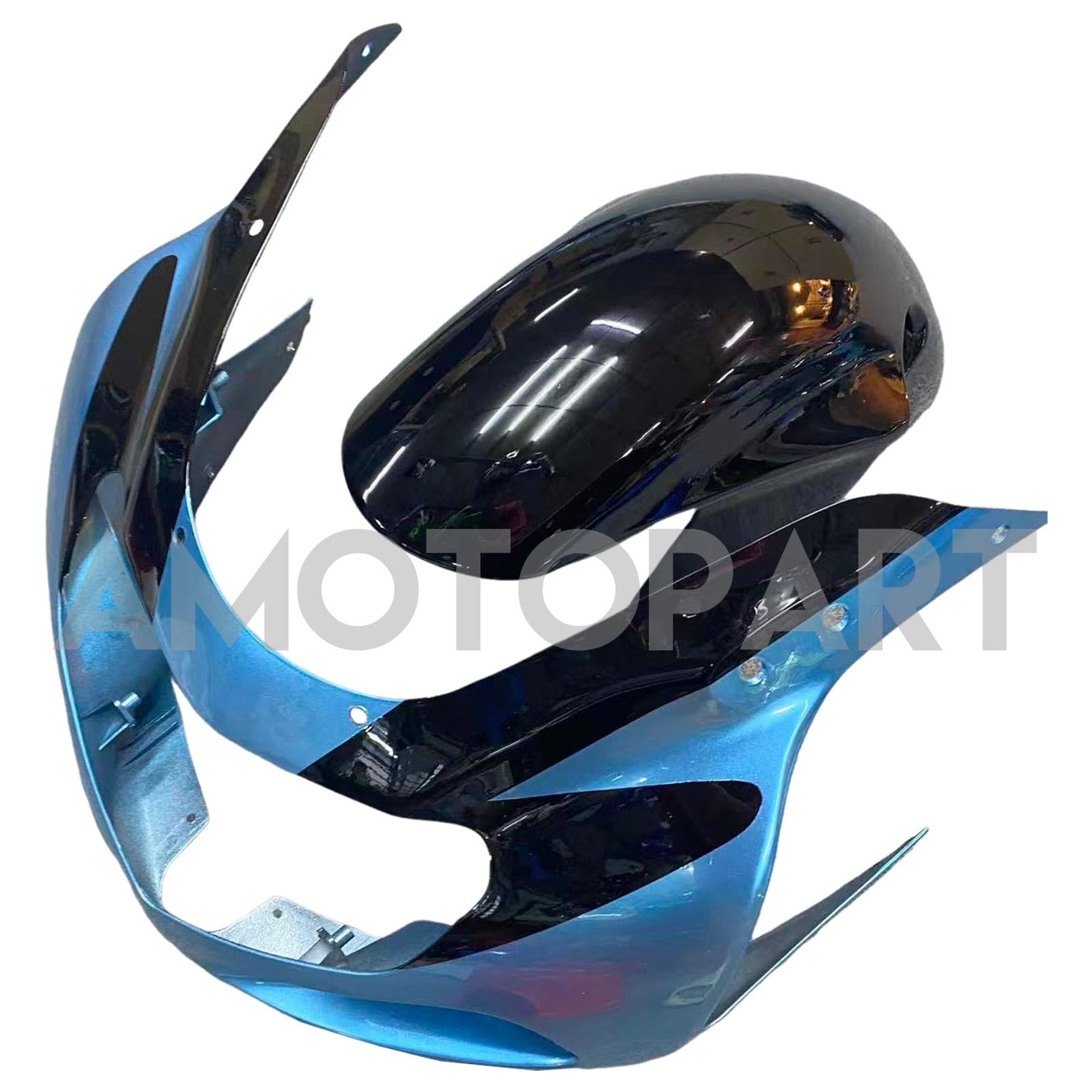 Amotopart Suzuki 00-03 GSXR 750 & 01-03 GSXR 600 Black Light Blue Fairing Kit