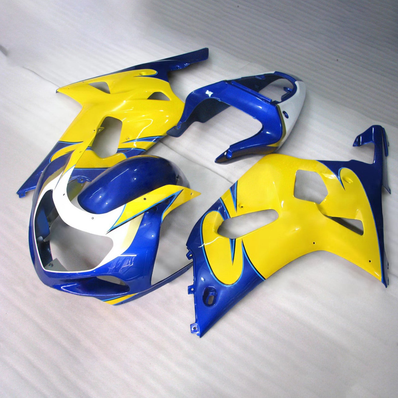 Amotopart Suzuki 2001-2003 GSXR 600 2000-2003 GSXR 750 Blue Yellow Fairing Kit