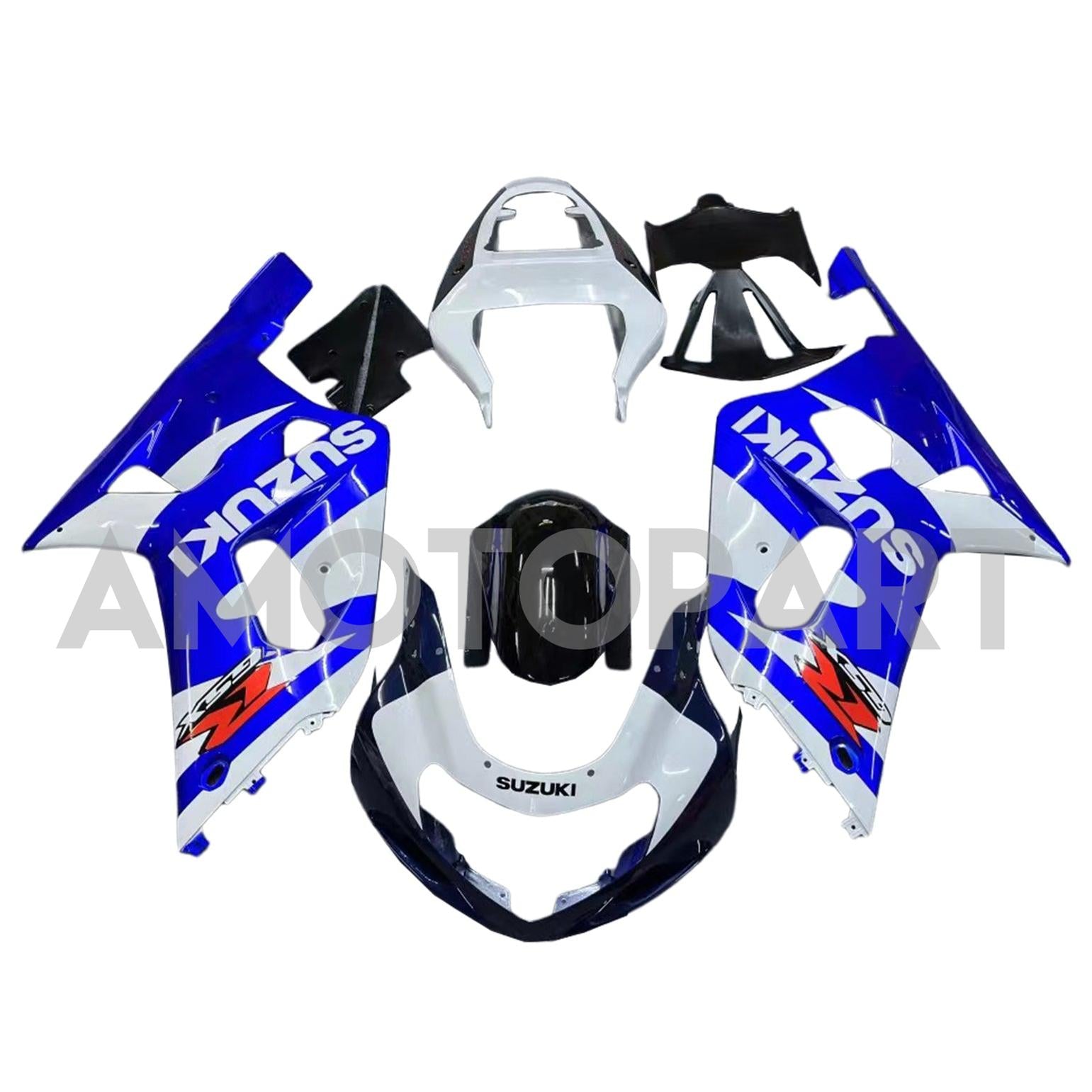 Amotopart Suzuki 01-03 GSXR600 & 00-03 GSXR750 Fairing blue-white-multi Kit