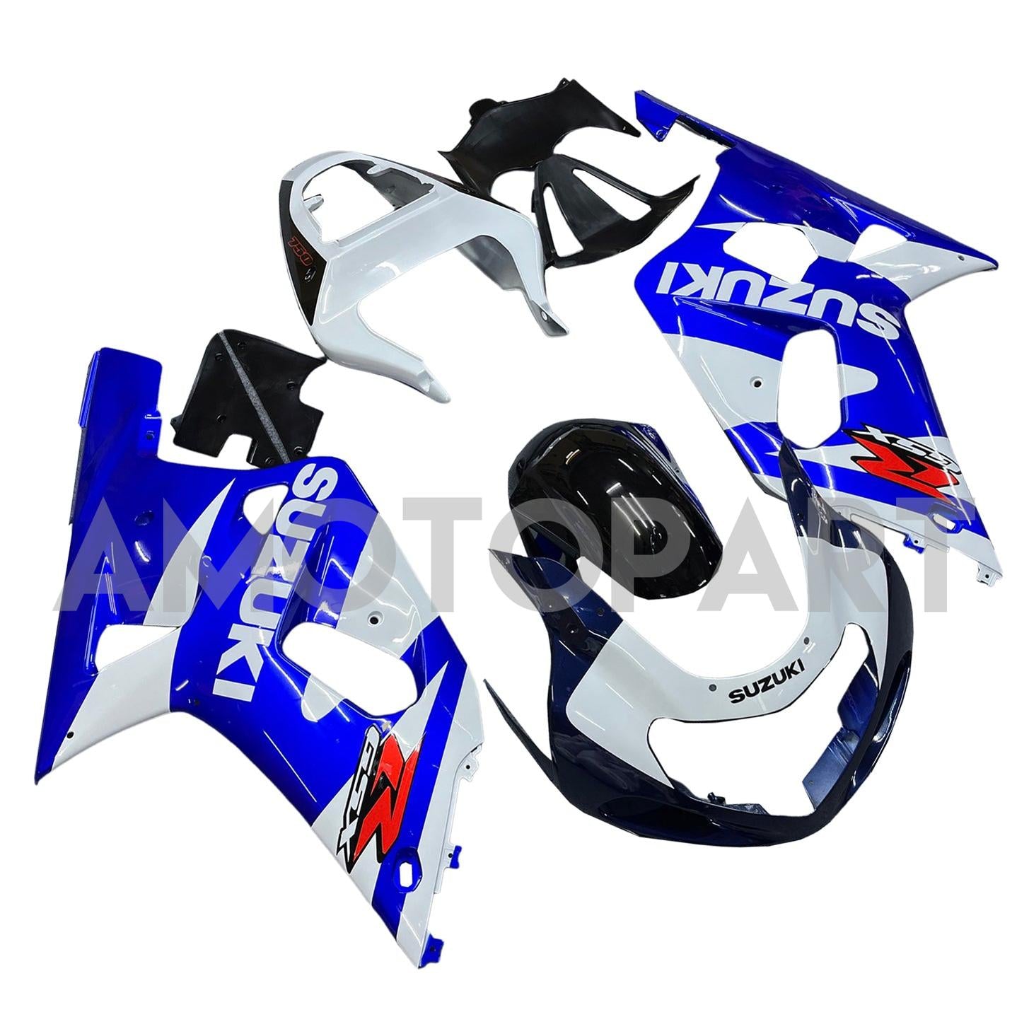 Amotopart Suzuki 01-03 GSXR600 & 00-03 GSXR750 Fairing blue-white-multi Kit