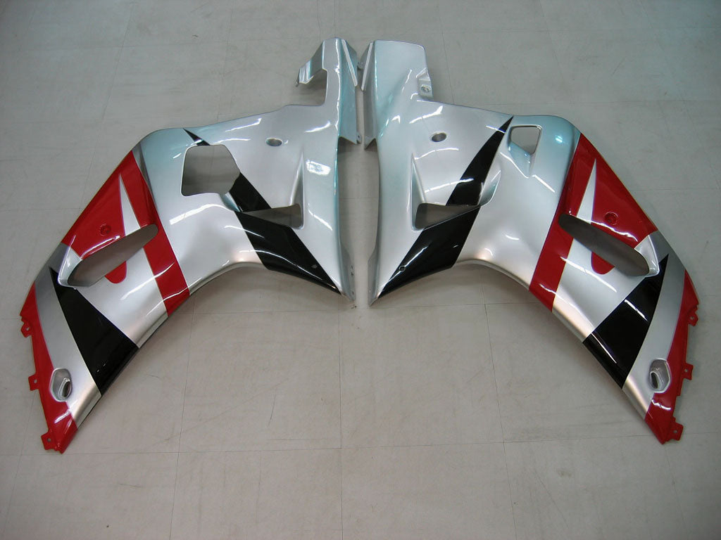Amotopart Suzuki 01-03 GSXR600 & 00-03 GSXR750 Kit carénage rouge argent