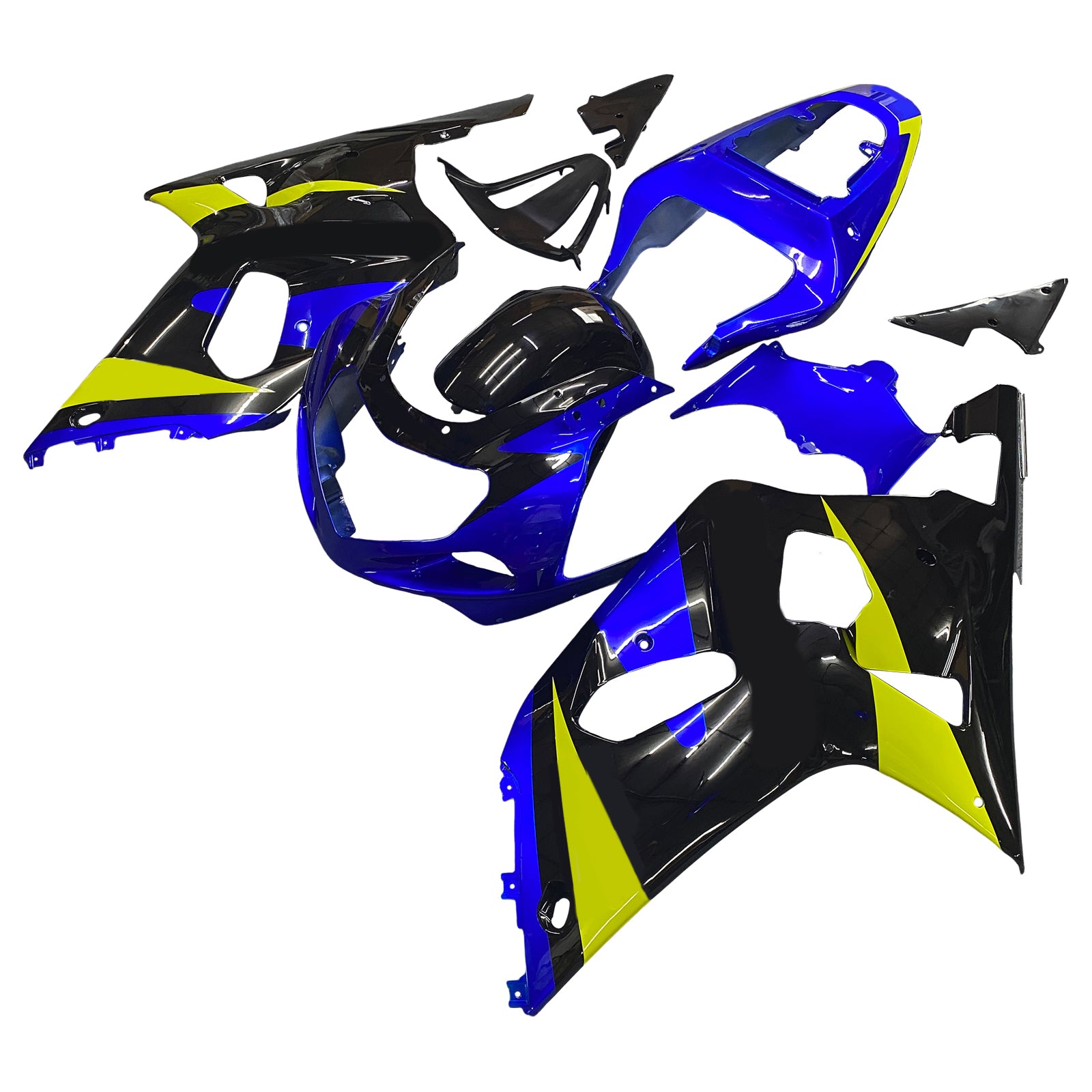 Amotopart Suzuki 01-03 GSXR600 & 00-03 GSXR750 Kit carena blu nero