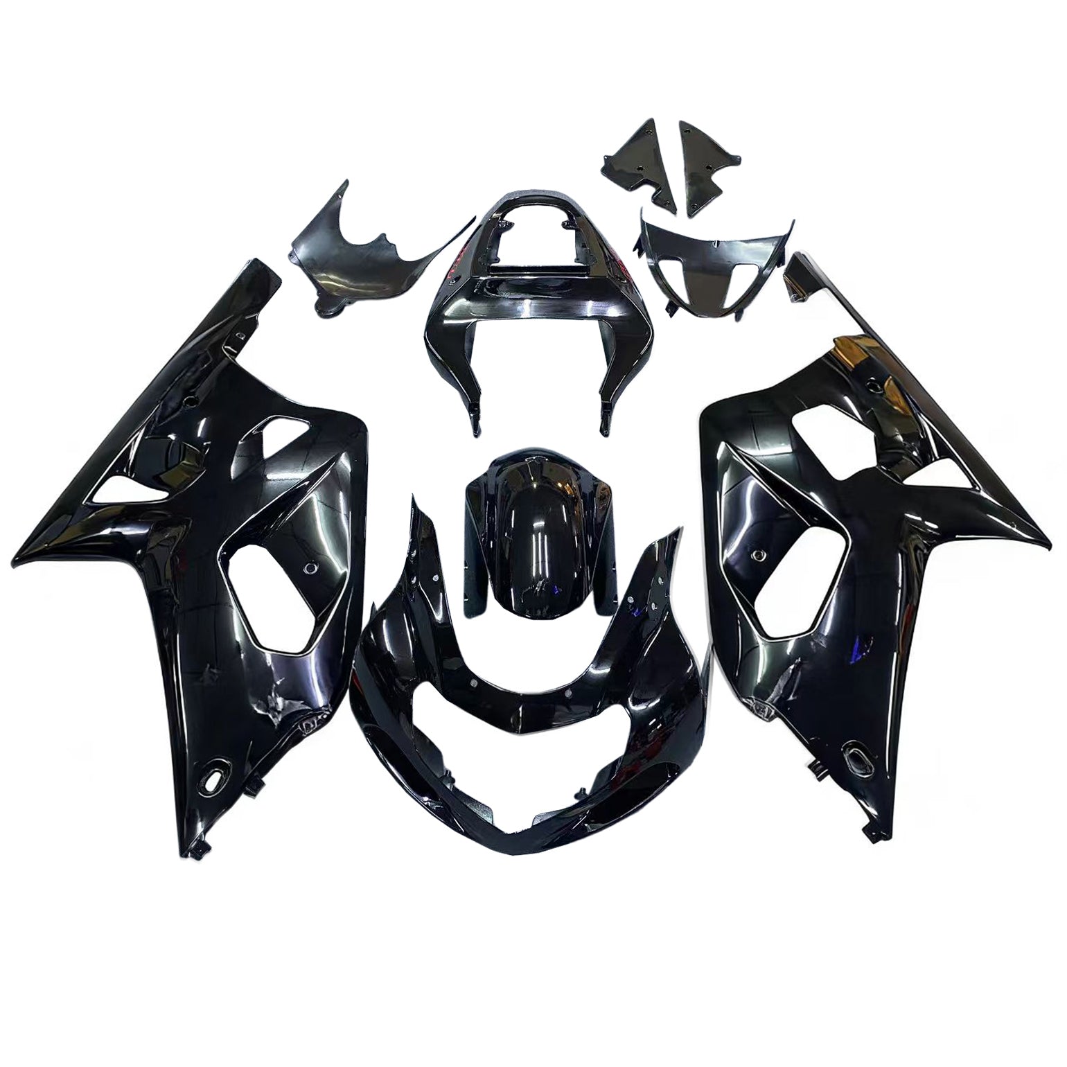 Amotopart Suzuki 01-03 GSXR600 & 00-03 GSXR750 Fairing All Black Kit