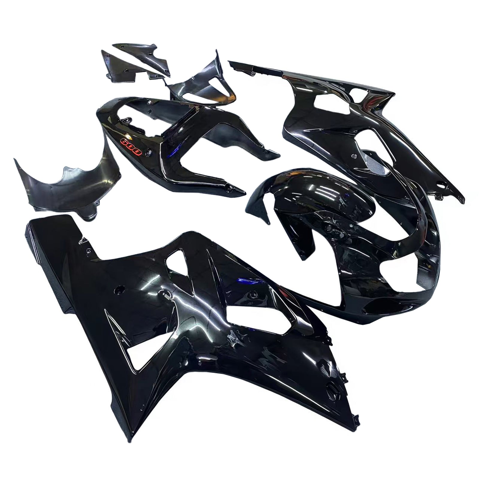 Amotopart Suzuki 01-03 GSXR600 & 00-03 GSXR750 Fairing All Black Kit