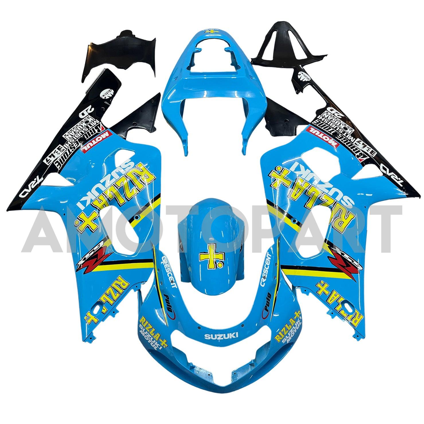 Amotopart Suzuki 01-03 GSXR600 & 00-03 GSXR750 Fairing multi-blue Kit