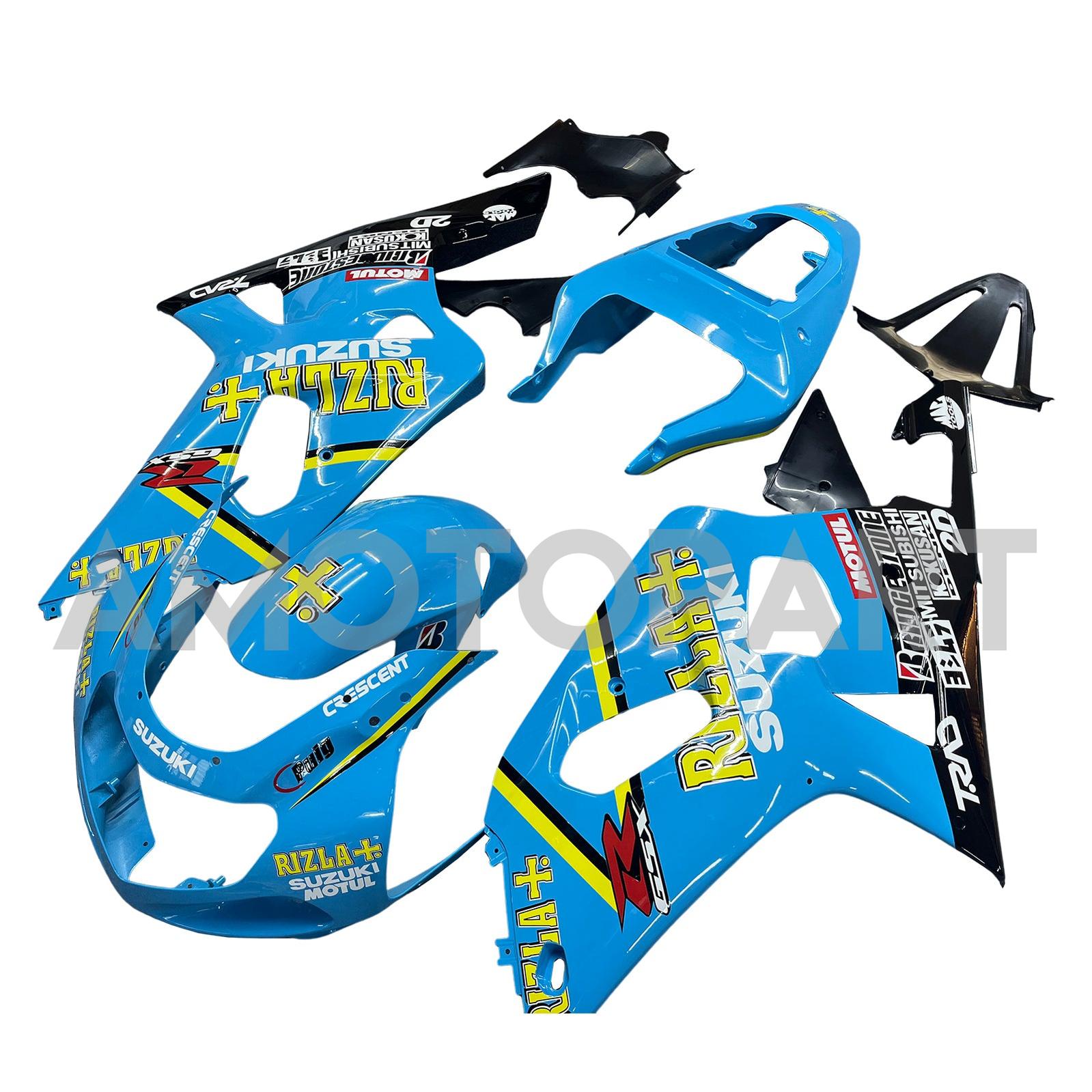 Amotopart Suzuki 01-03 GSXR600 & 00-03 GSXR750 Fairing multi-blue Kit