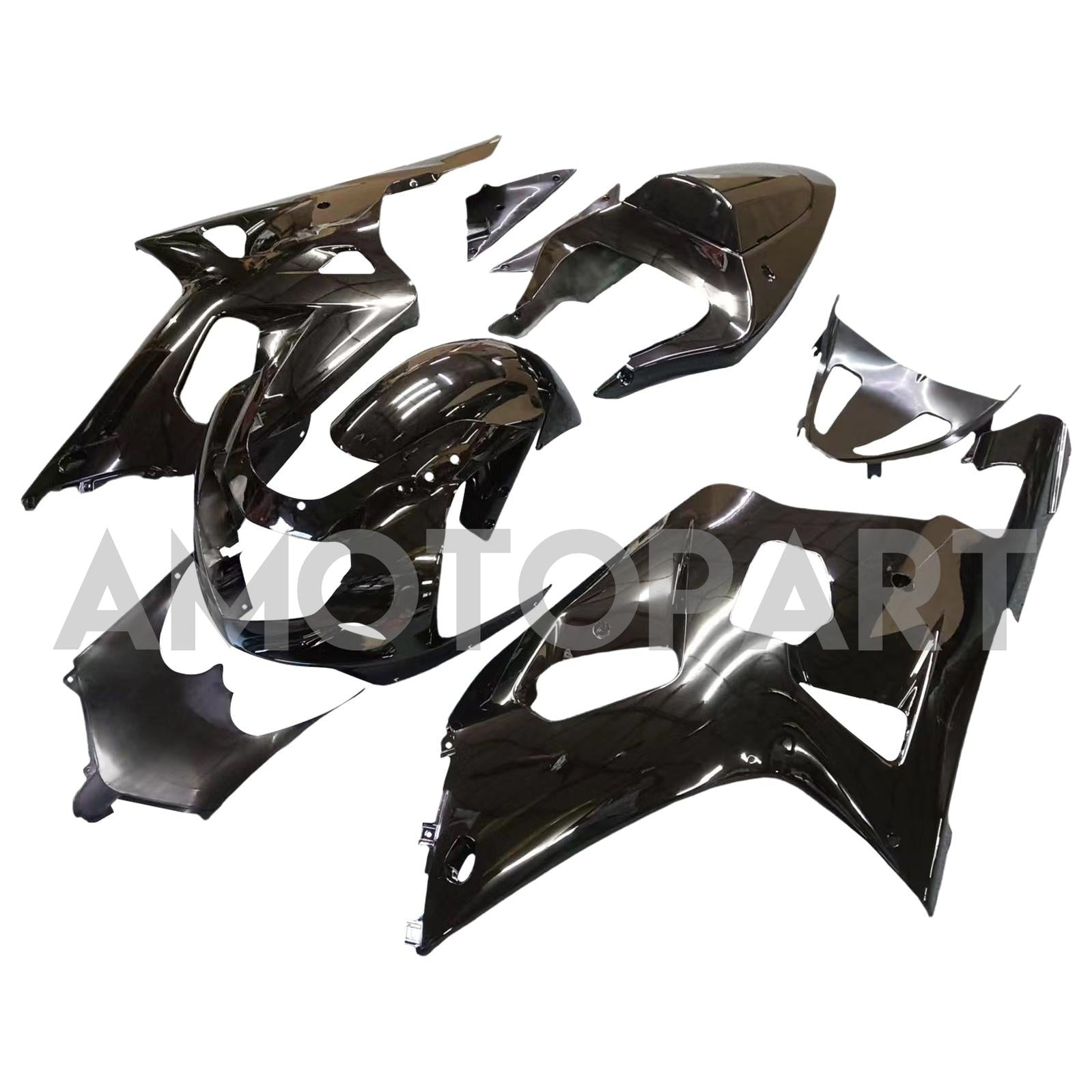 Amotopart Suzuki 01-03 GSXR600 & 00-03 GSXR750 Fairing glossy black Kit