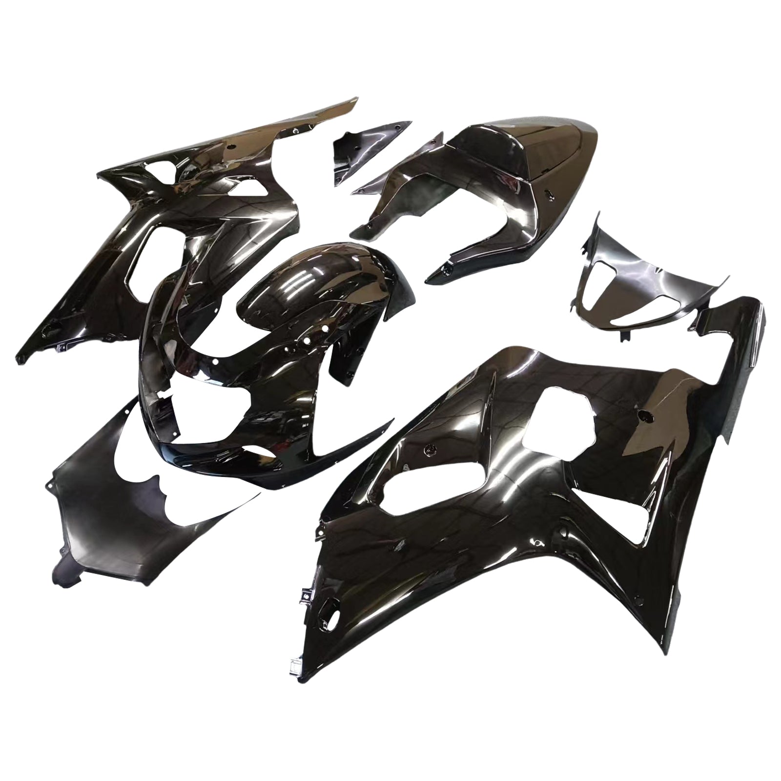 Amotopart Suzuki 01-03 GSXR600 & 00-03 GSXR750 Fairing glossy black Kit