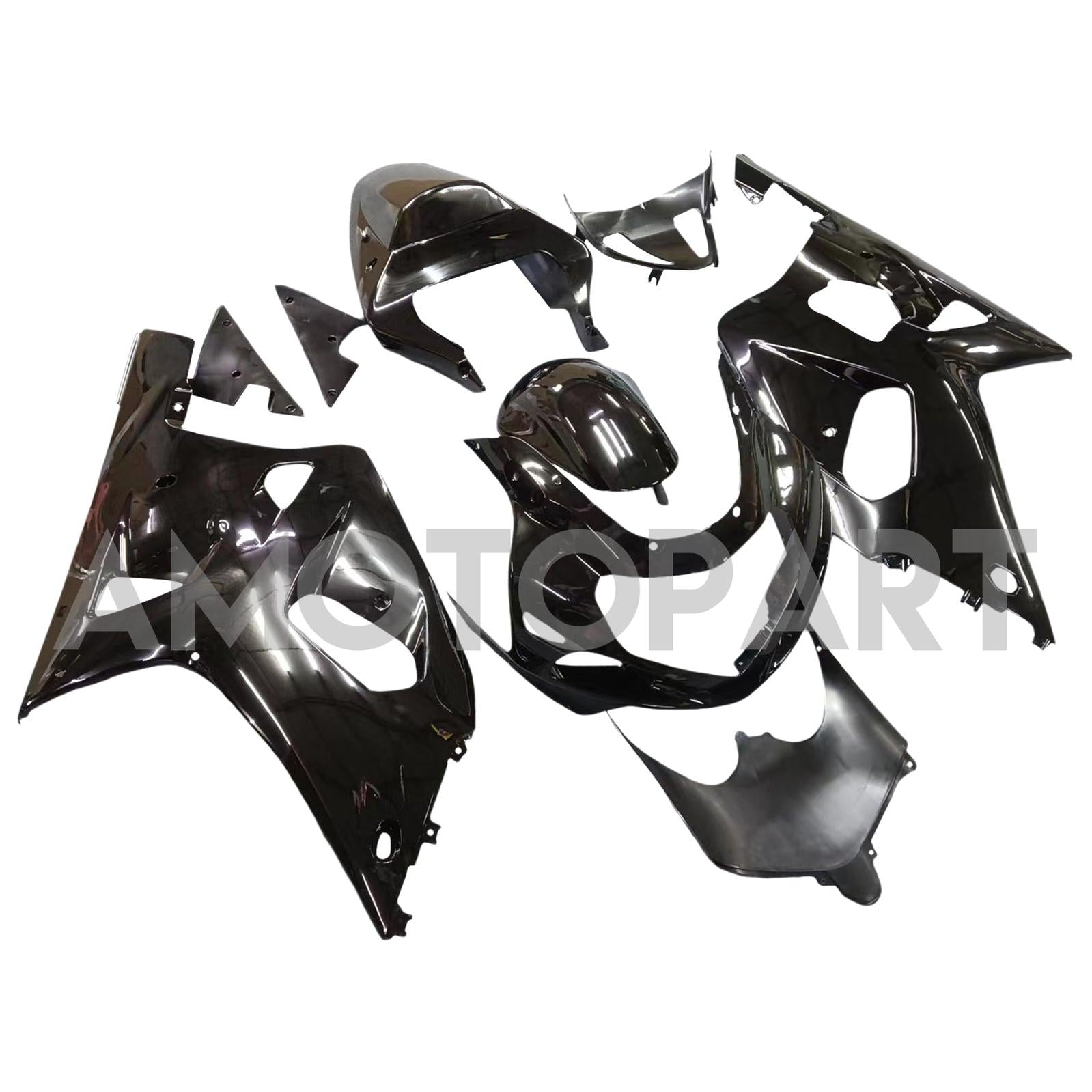 Amotopart Suzuki 01-03 GSXR600 & 00-03 GSXR750 Fairing glossy black Kit