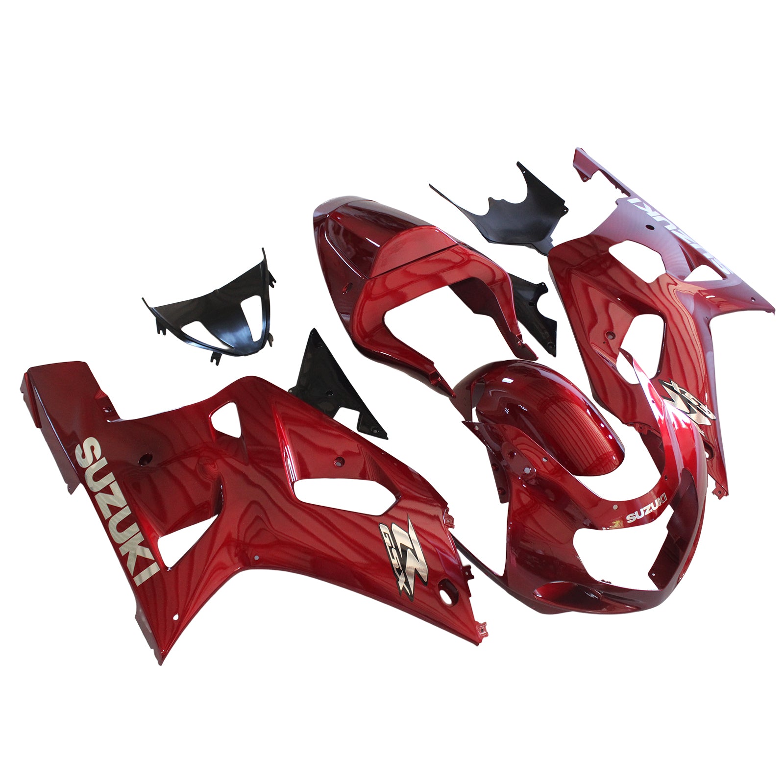 Kit Amotopart Suzuki 01-03 GSXR600 y 00-03 GSXR750 Carenado rojo gris brillante