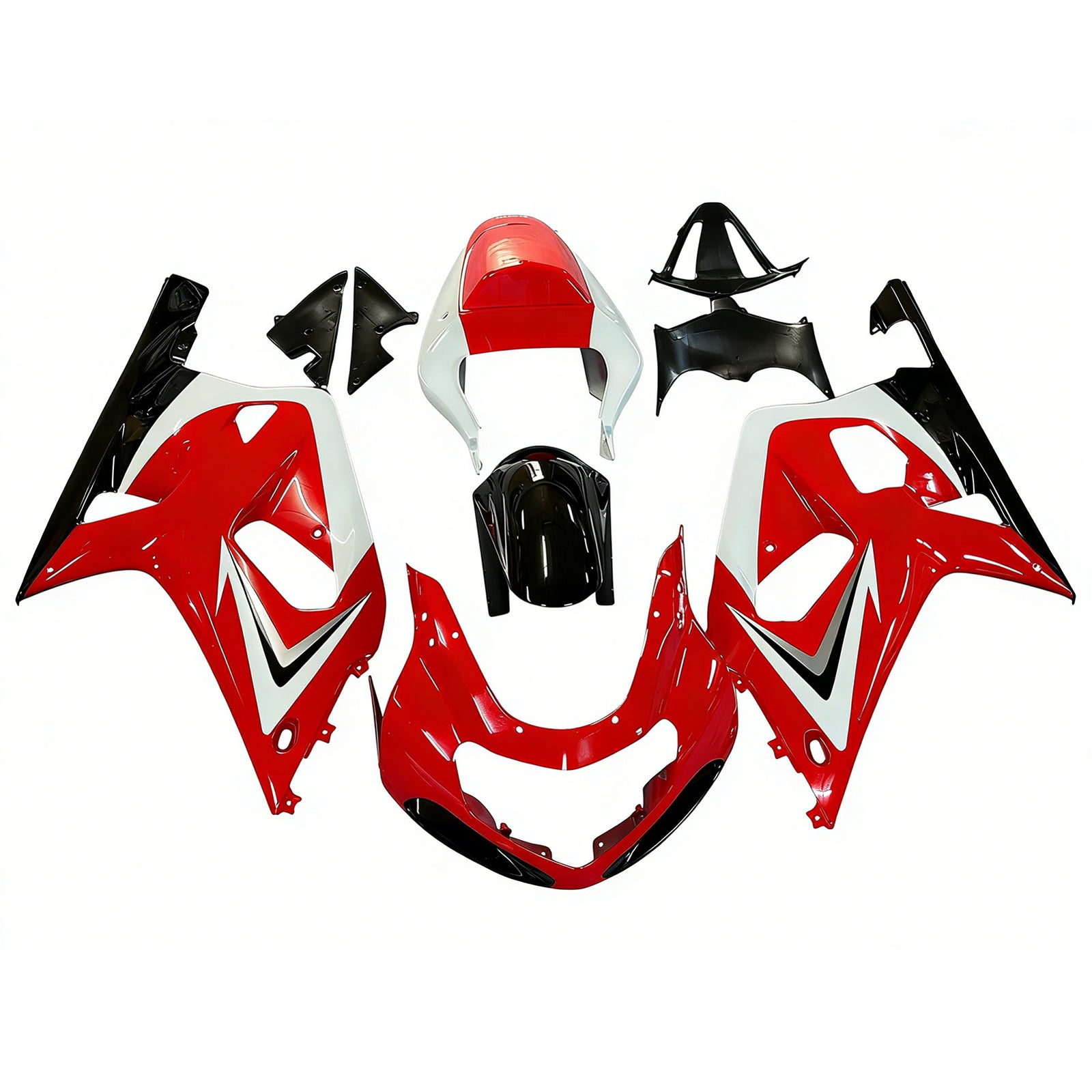 Amotopart Suzuki 01-03 GSXR600 & Kit carénage rouge et blanc GSXR750 00-03