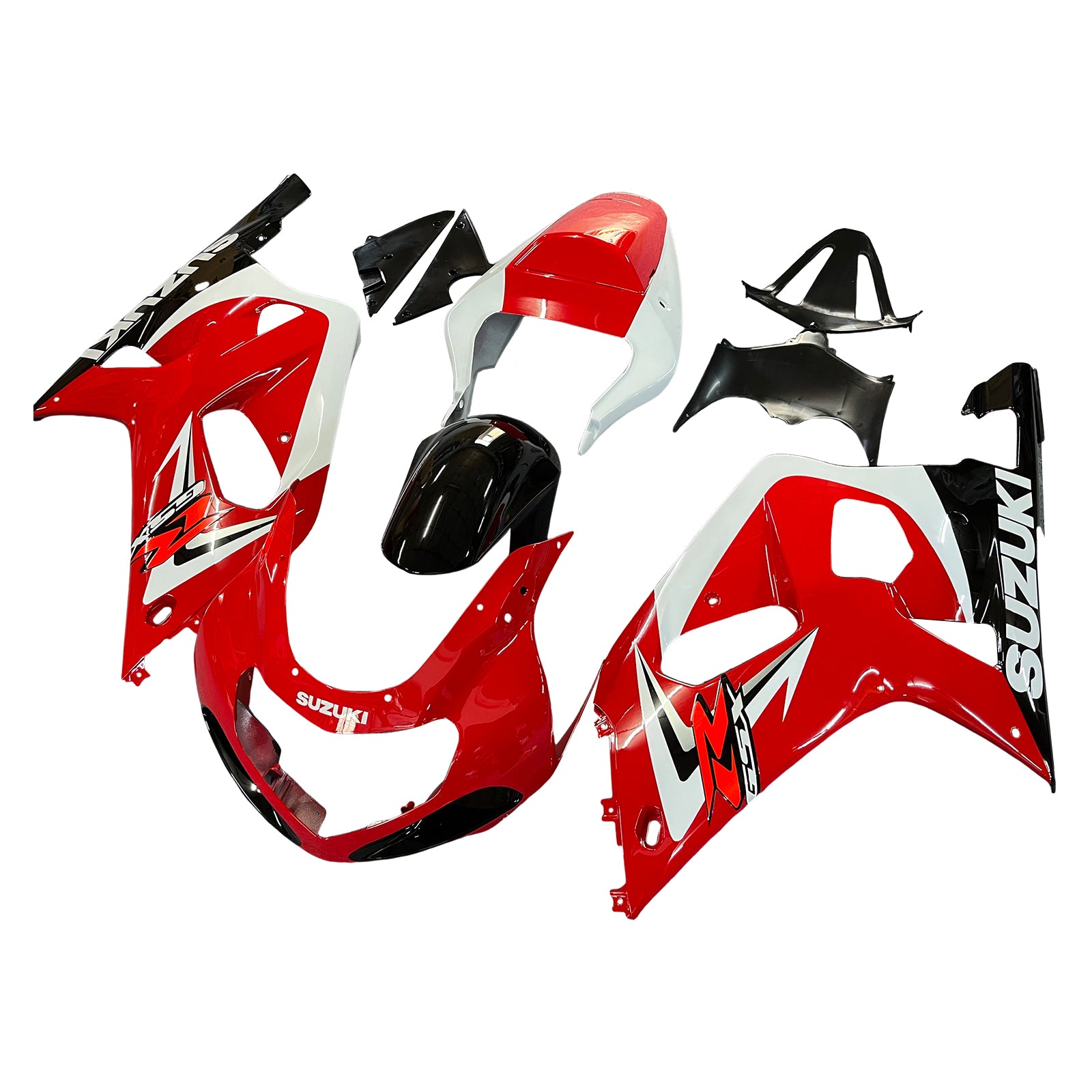 Amotopart Suzuki 01-03 GSXR600 & 00-03 GSXR750 Fairing red white Kit