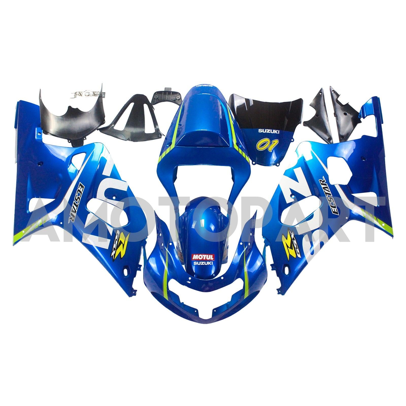 AMOTOPT SUZUKI 01-03 GSXR600 & 00-03 GSXR750 MOTUL MOTUL BLUE AMARELA KIT