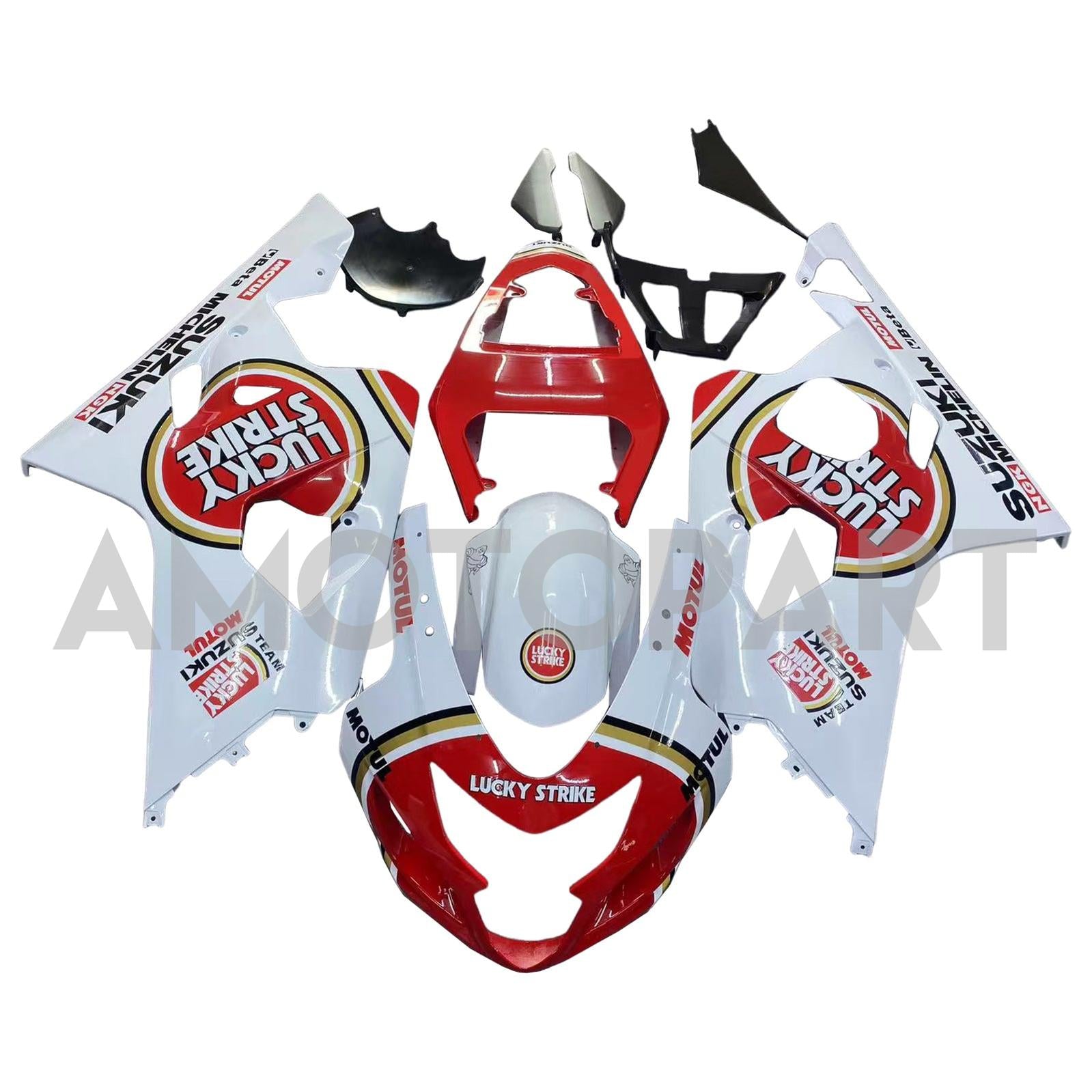 Suzuki GSXR600 750 2004-2005 Fairing Lucky Strike Racing White & Red