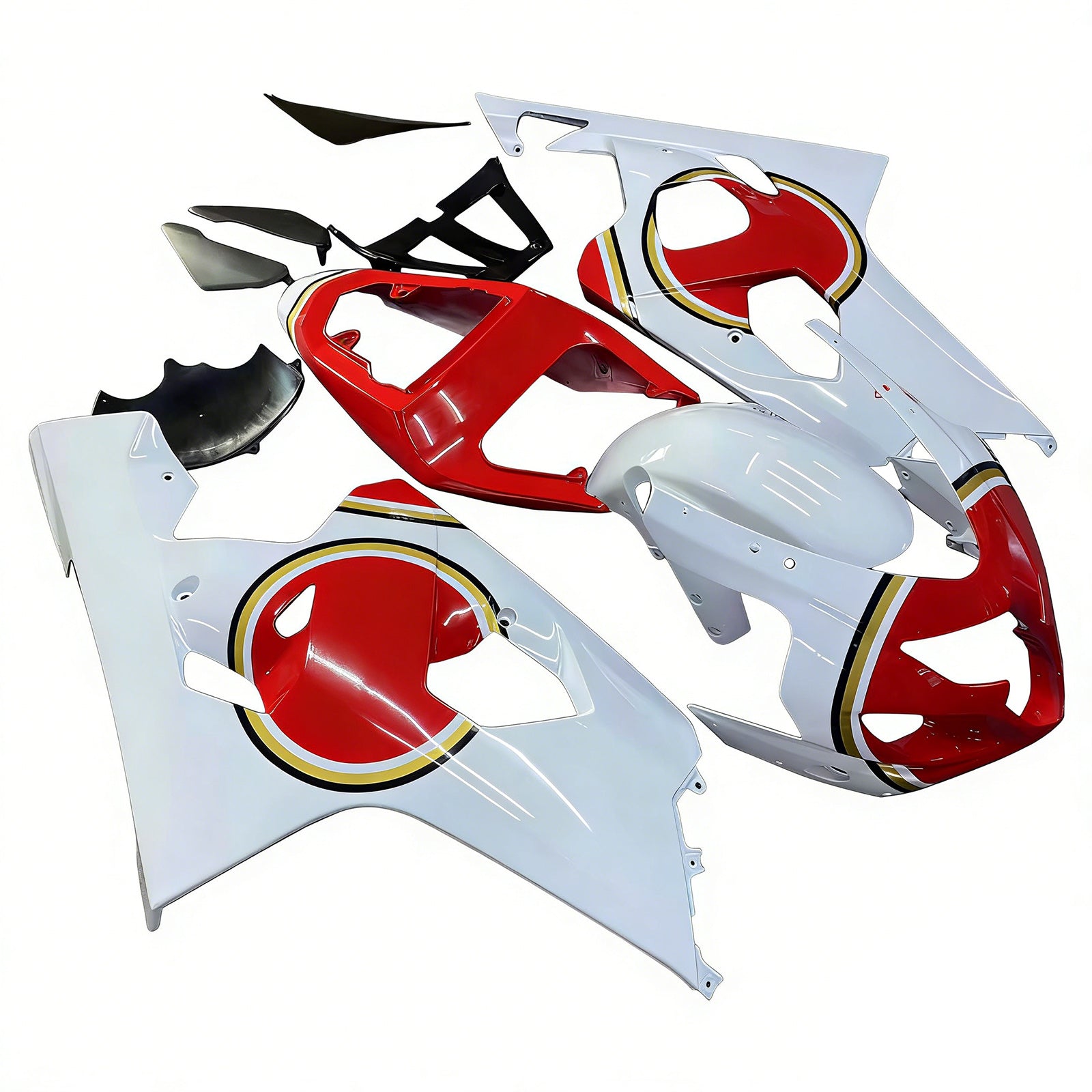 SUZUKI GSXR600 750 2004-2005 Fairing Lucky Strike Racing White & Red