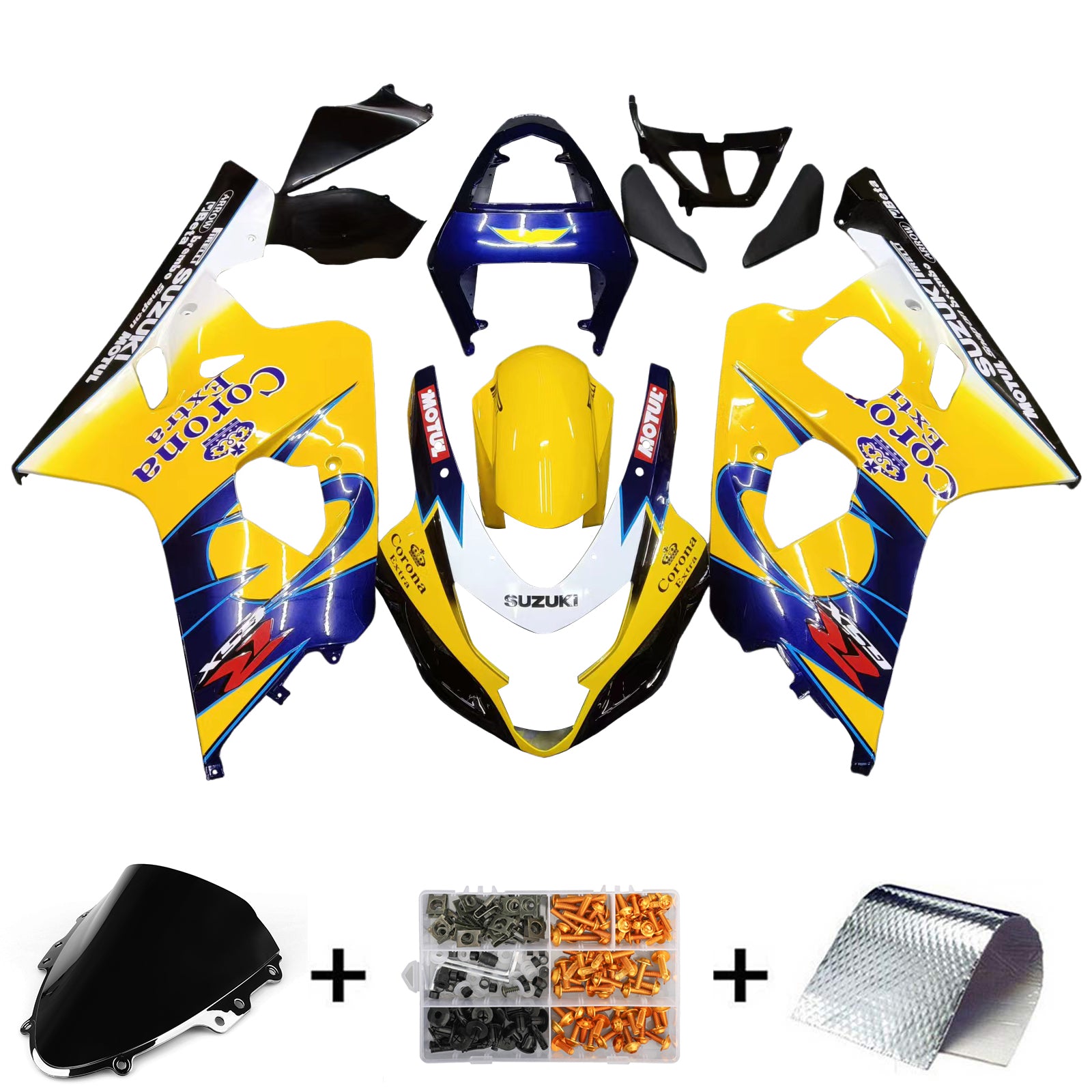 Suzuki 600 750 2004-2005 Carena Giallo Blu Corona GSXR Racing