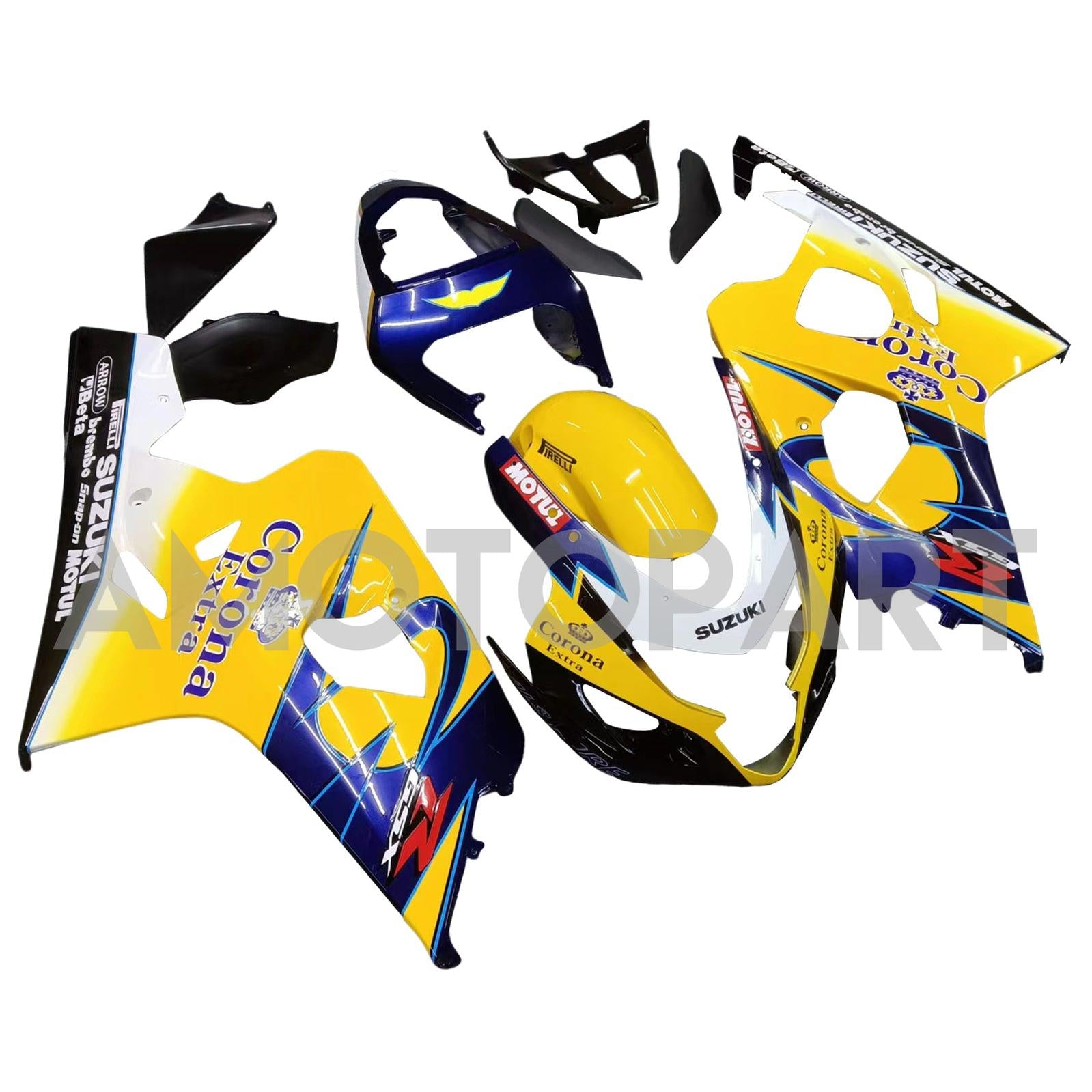 Suzuki 600 750 2004-2005 Fansando Amarelo Azul Corona GSXR Racing