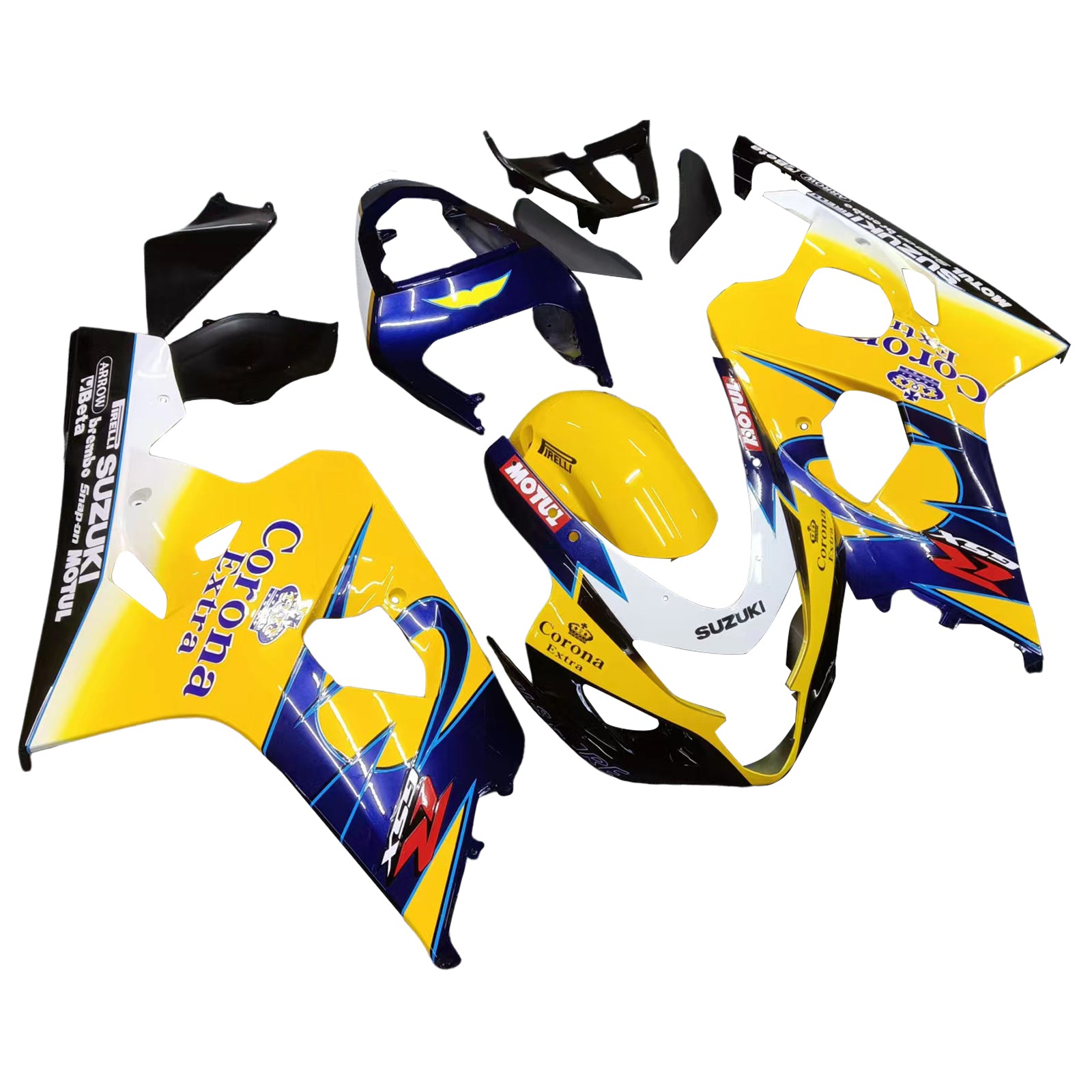 Suzuki 600 750 2004-2005 Fairing Yellow Blue Corona GSXR Racing