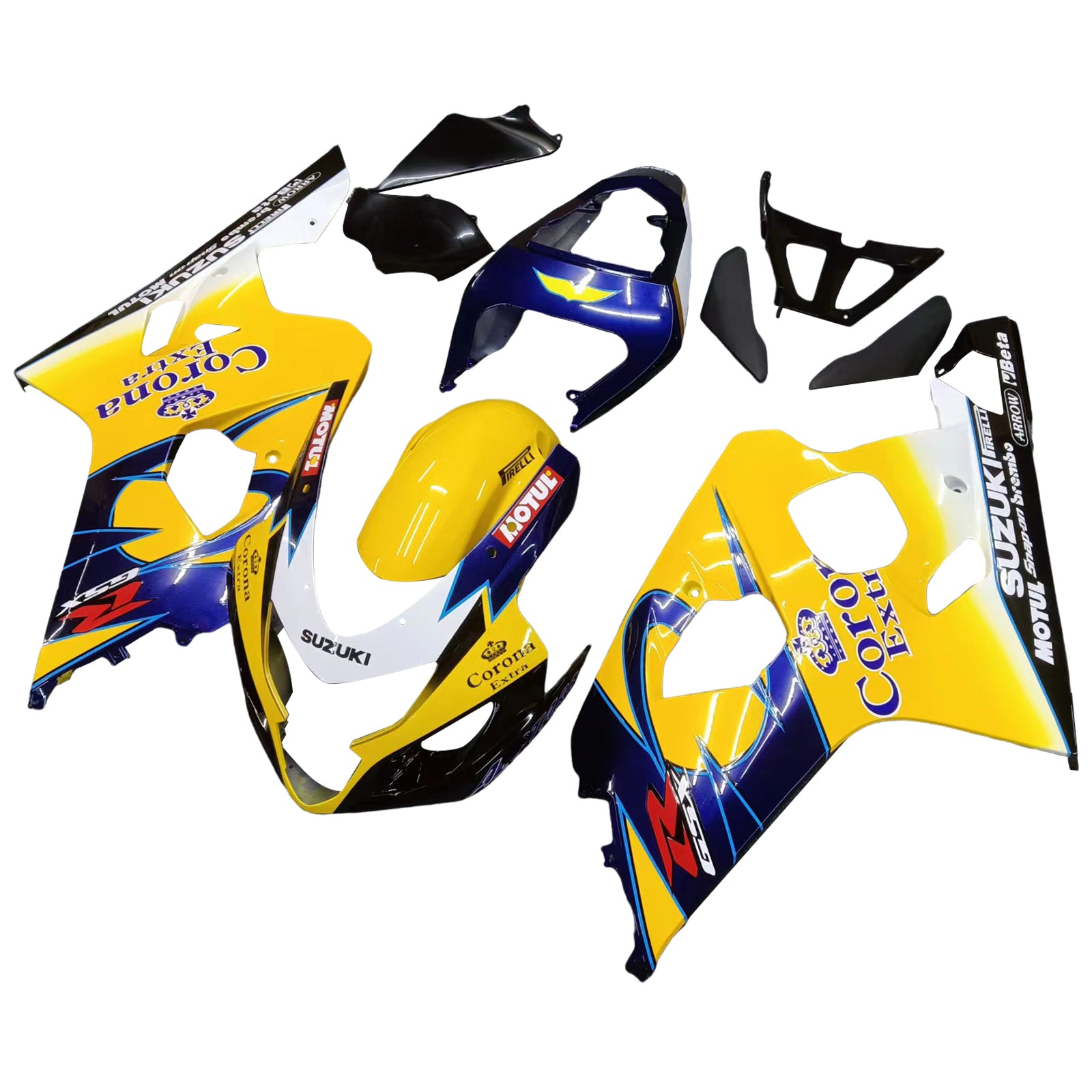 Suzuki 600 750 2004-2005 Fairing Yellow Blue Corona GSXR Racing