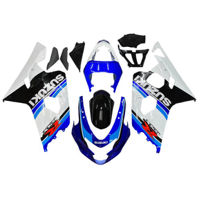 Amotopart 2004-2005 Suzuki GSXR600750 Fairing White&Blue Kit