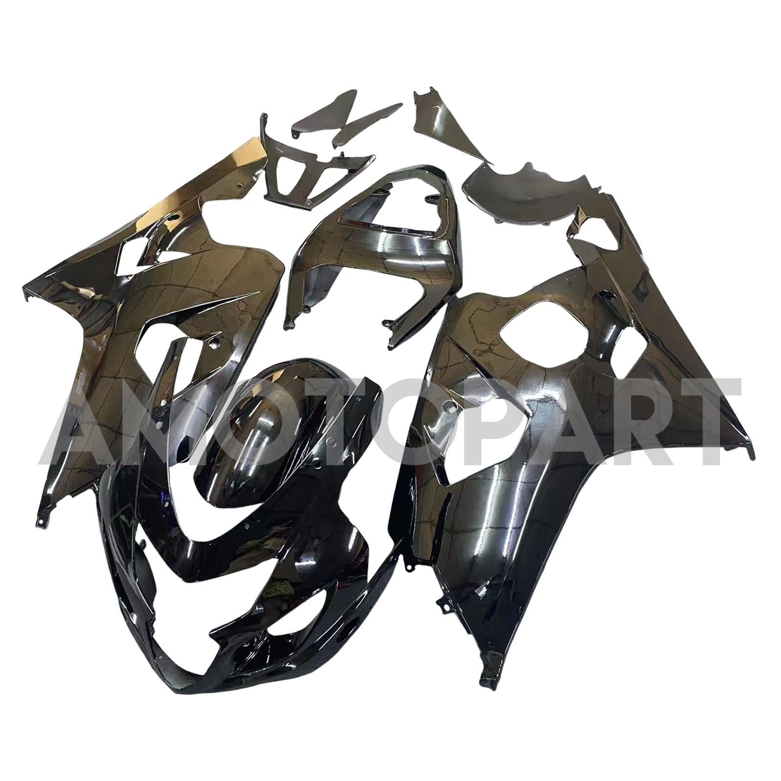 Amotopart 2004-2005 Suzuki GSXR600750 Fairing Black Kit