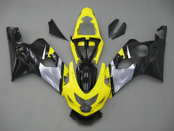 Amotopart Suzuki GSXR 600 750 2004-2005 Yellow & Black Fairing Kit