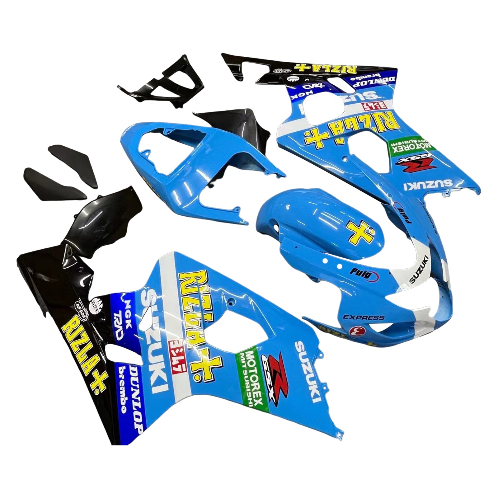 Amotopart 2004-2005 Suzuki GSXR600750 Fairing Cyan Kit