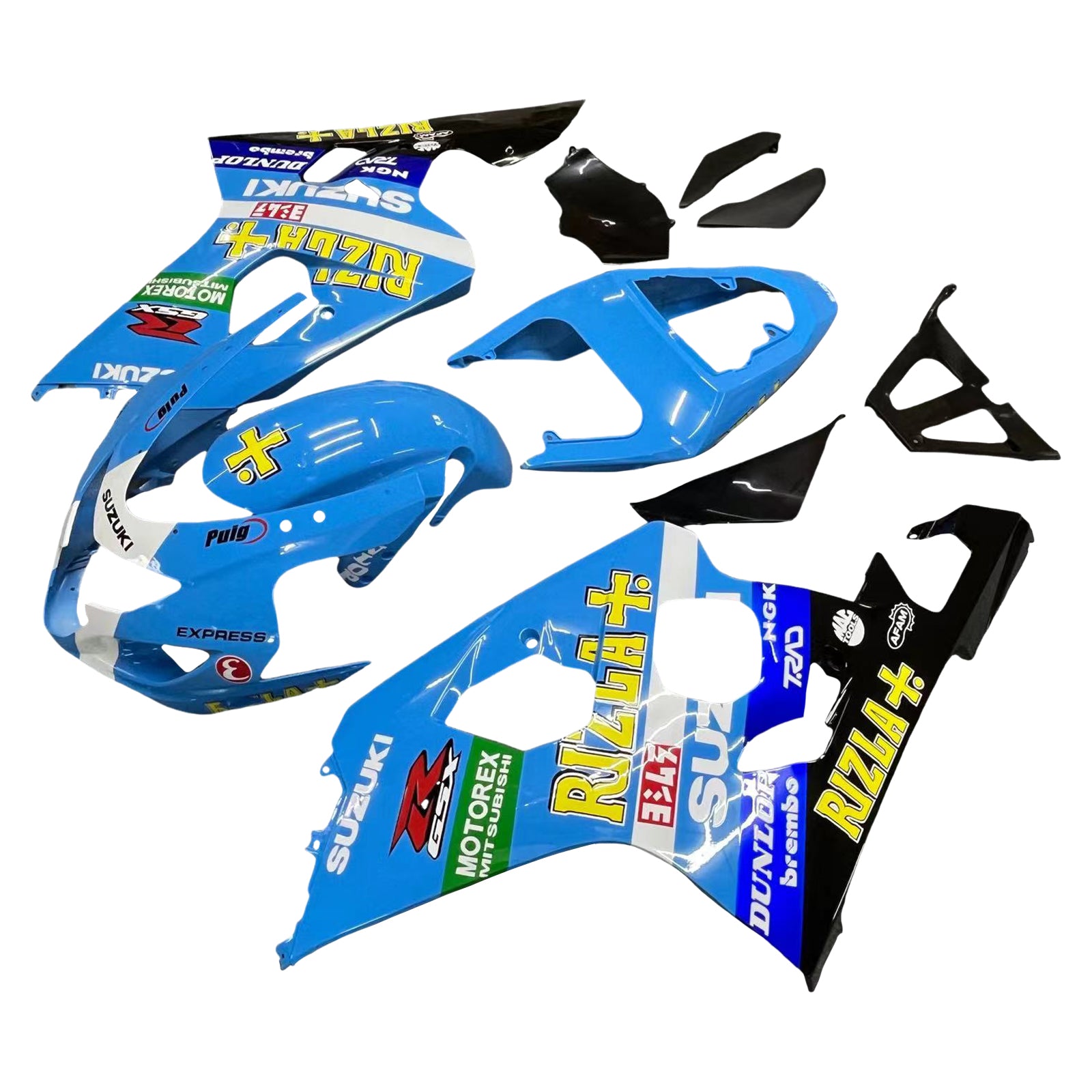 Amotopart 2004-2005 Suzuki GSXR600750 Fairing Cyan Kit