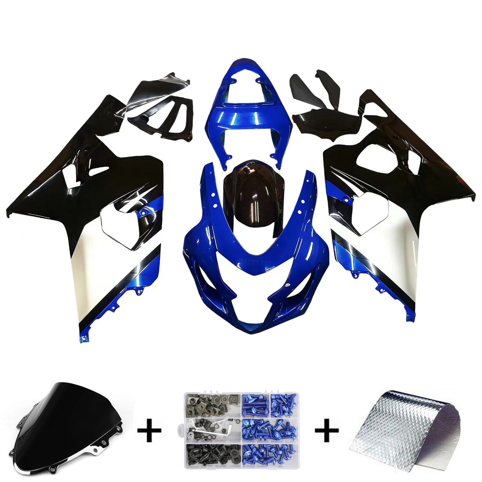 Carenado azul para Suzuki GSXR600 750 de Amotopart (2004-2005)&Bfalta Kit