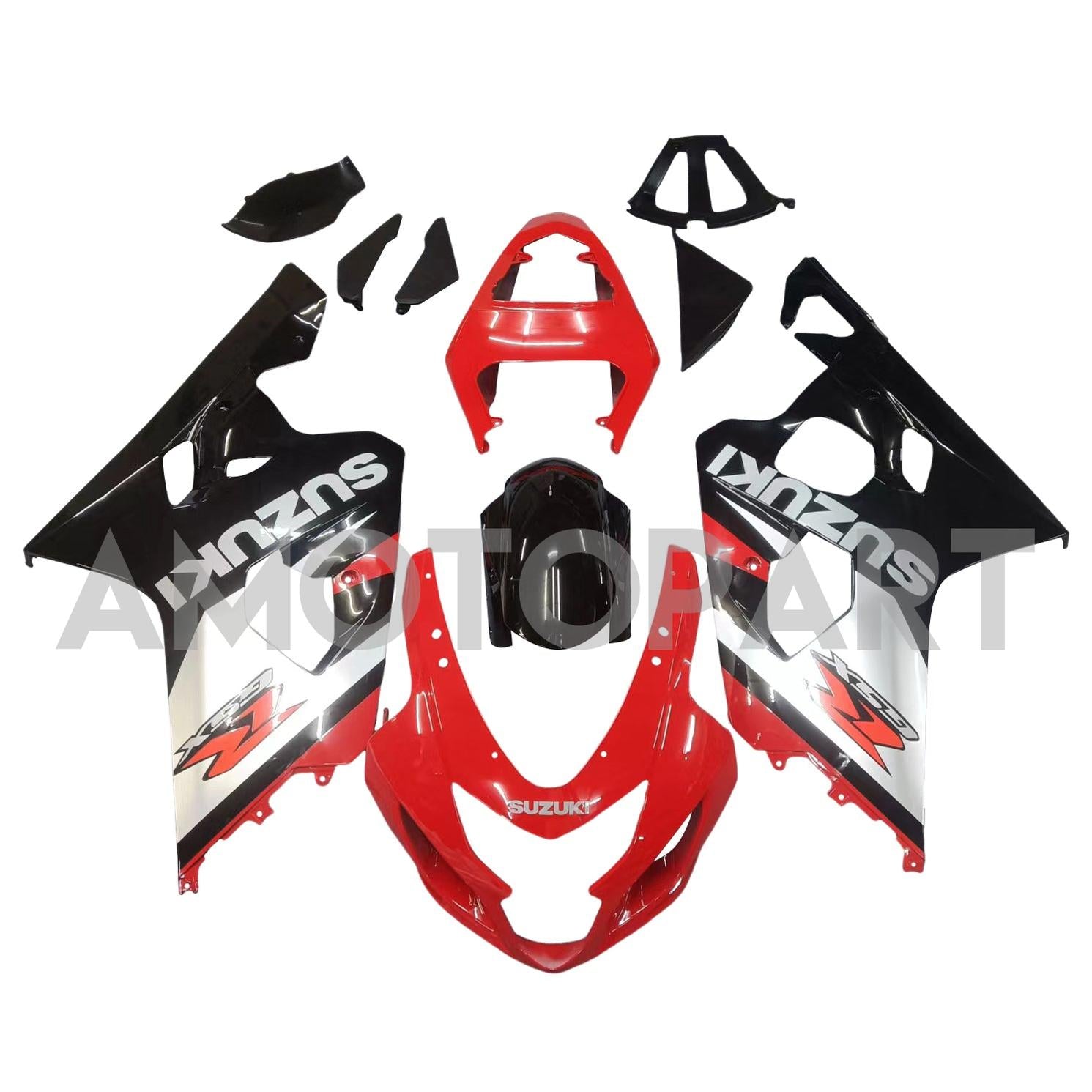 Suzuki 600 750 2004-2005 Fairing Red & Black GSXR Racing