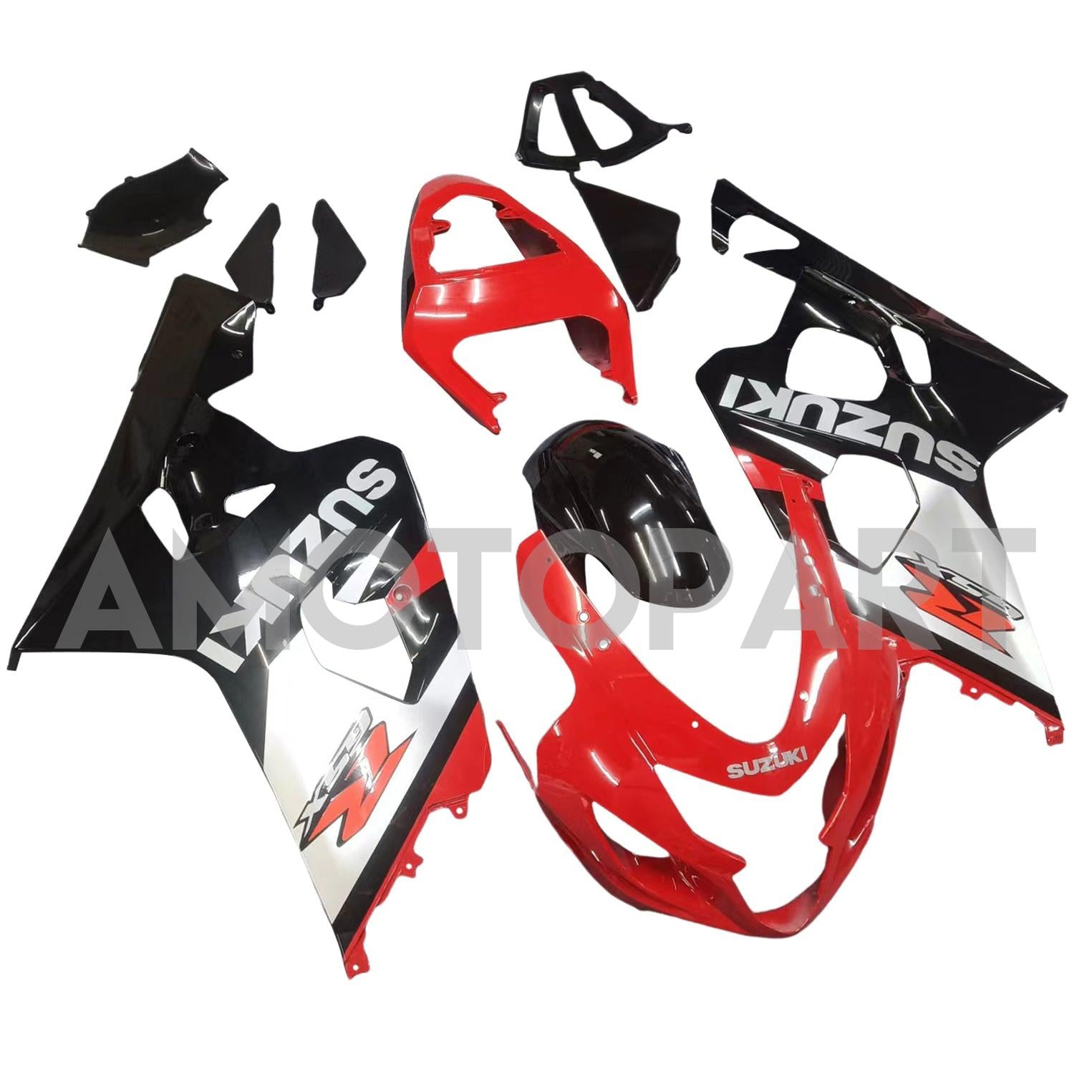 Suzuki 600 750 2004-2005 Fairing Red & Black GSXR Racing
