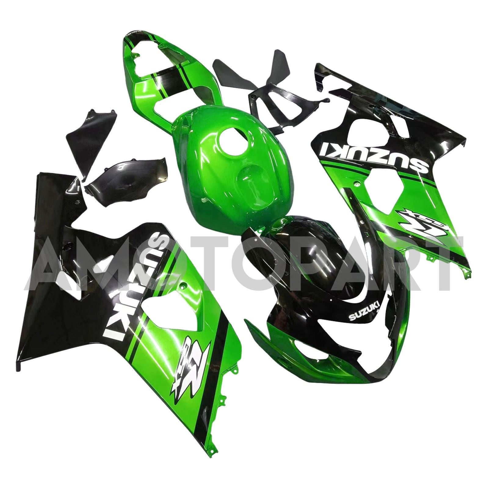 Amotopart 2004-2005 Suzuki GSXR 600/750 K4 Green&Black Fairing Kit