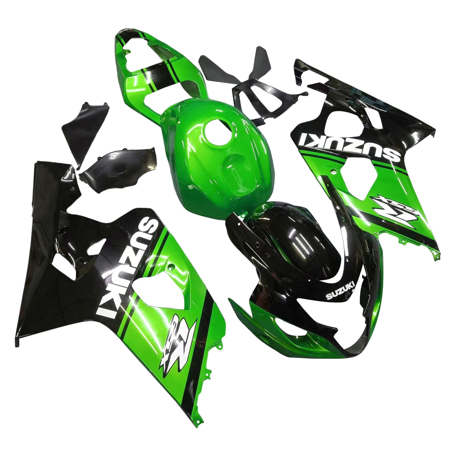 Amotopart 2004-2005 Suzuki GSXR 600/750 K4 Green&Black Fairing Kit