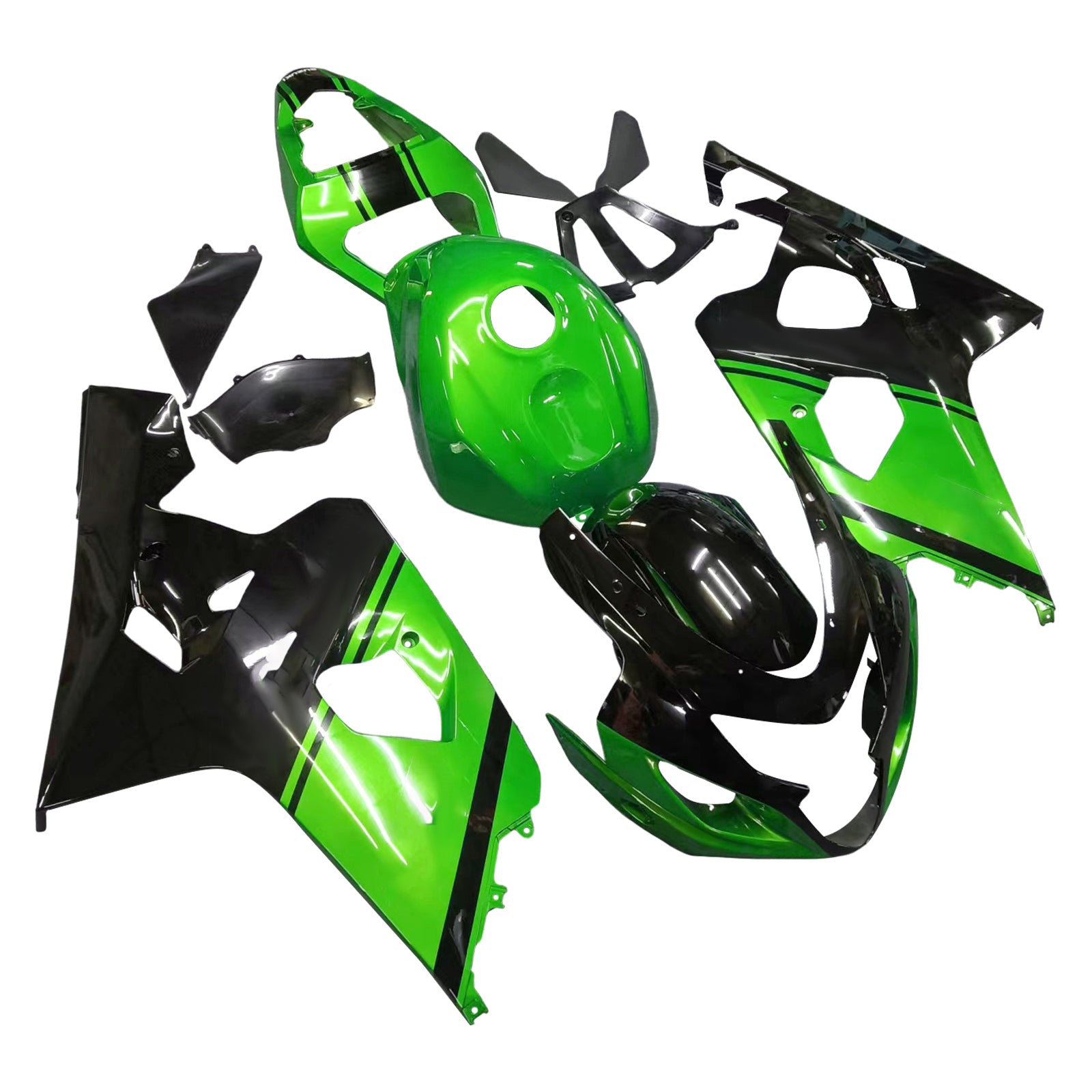 Amotopart 2004-2005 Suzuki GSXR 600/750 K4 Green&Black Fairing Kit